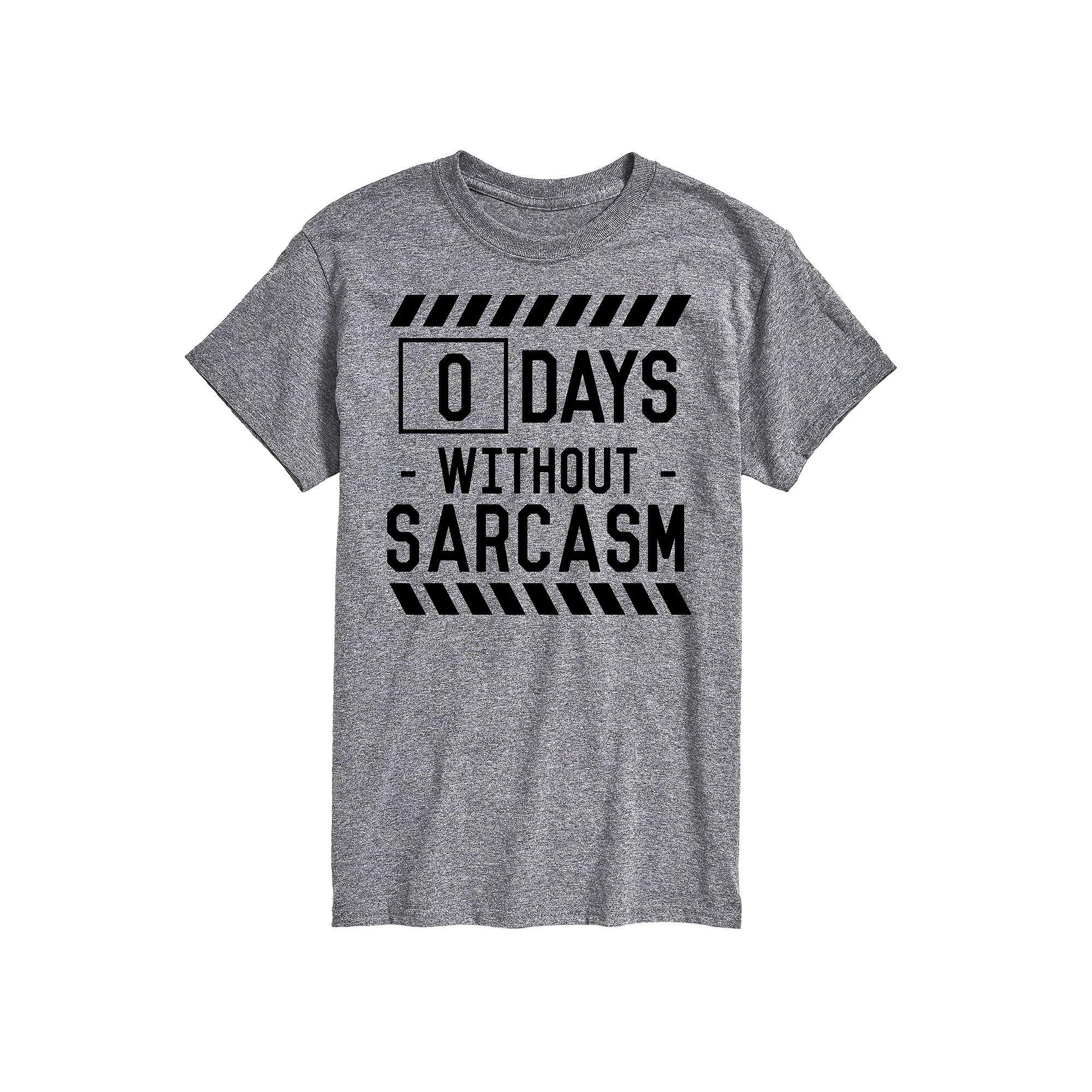 Men's 0 Days Without Sarcasm Tee, Size: XL, Red Product Image
