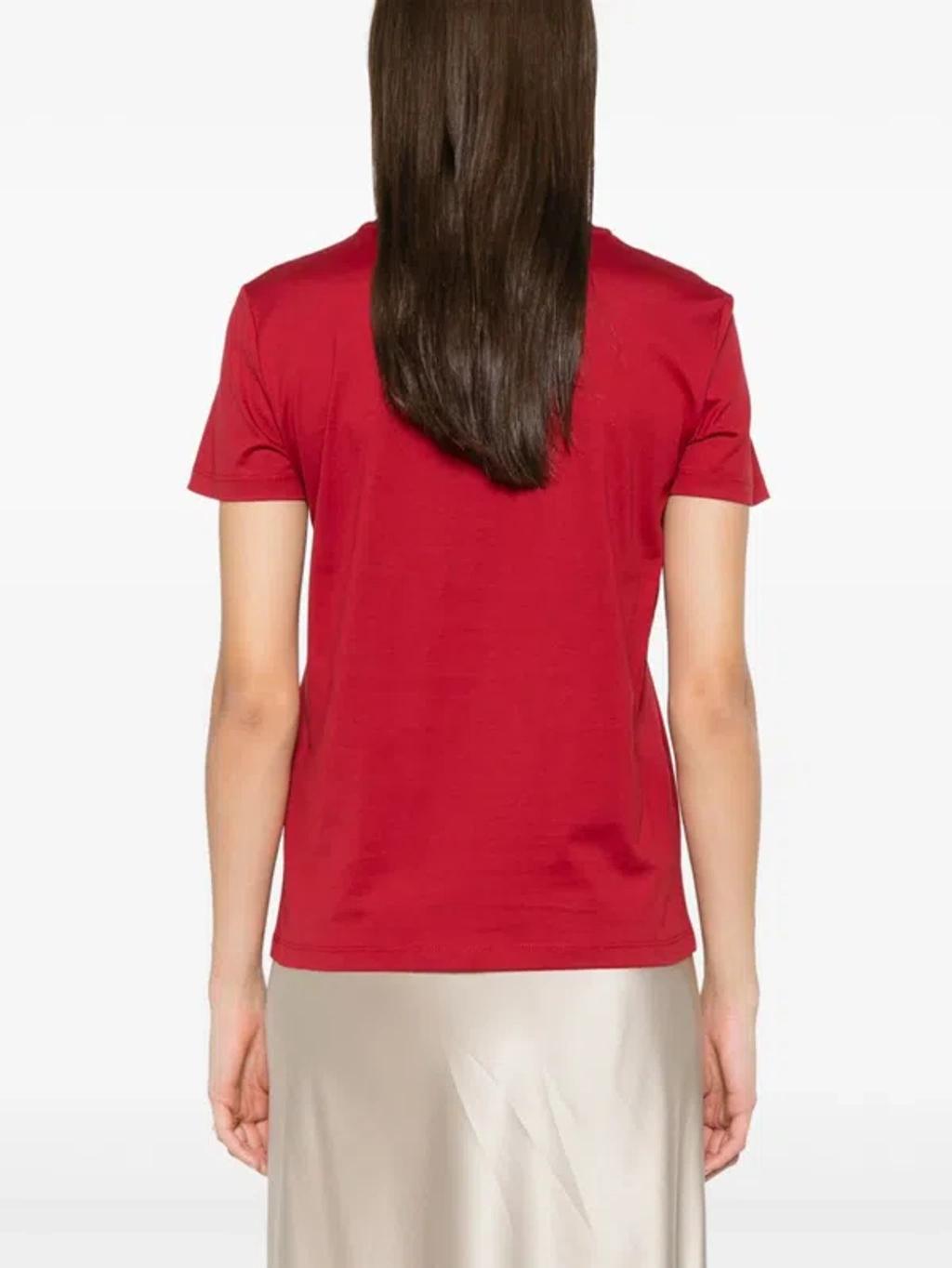 MAX MARA Logo Embellished Crewneck T In Red Product Image