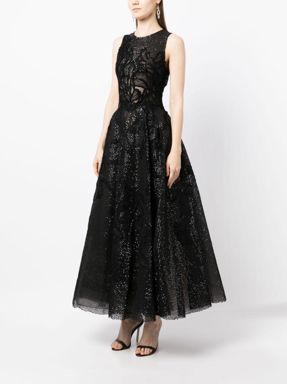sequin-detail semi-sheer dress Product Image