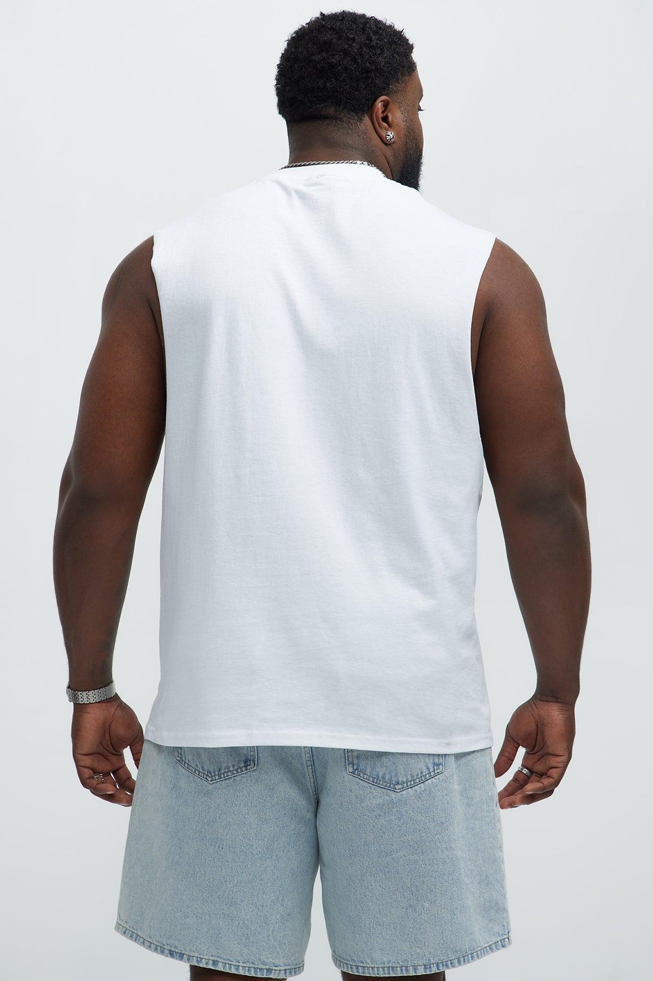 Vibe Happy Hour Muscle Tee - White Product Image
