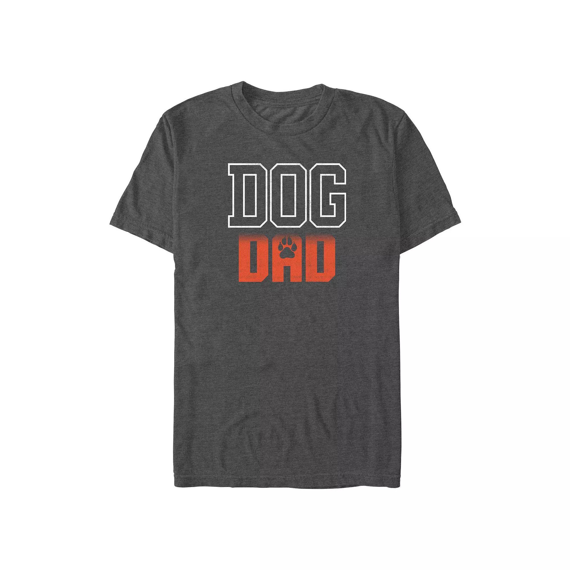 Big & Tall Dog Dad Paw Print Graphic Tee, Men's, Size: Large Tall, Grey Heather Product Image