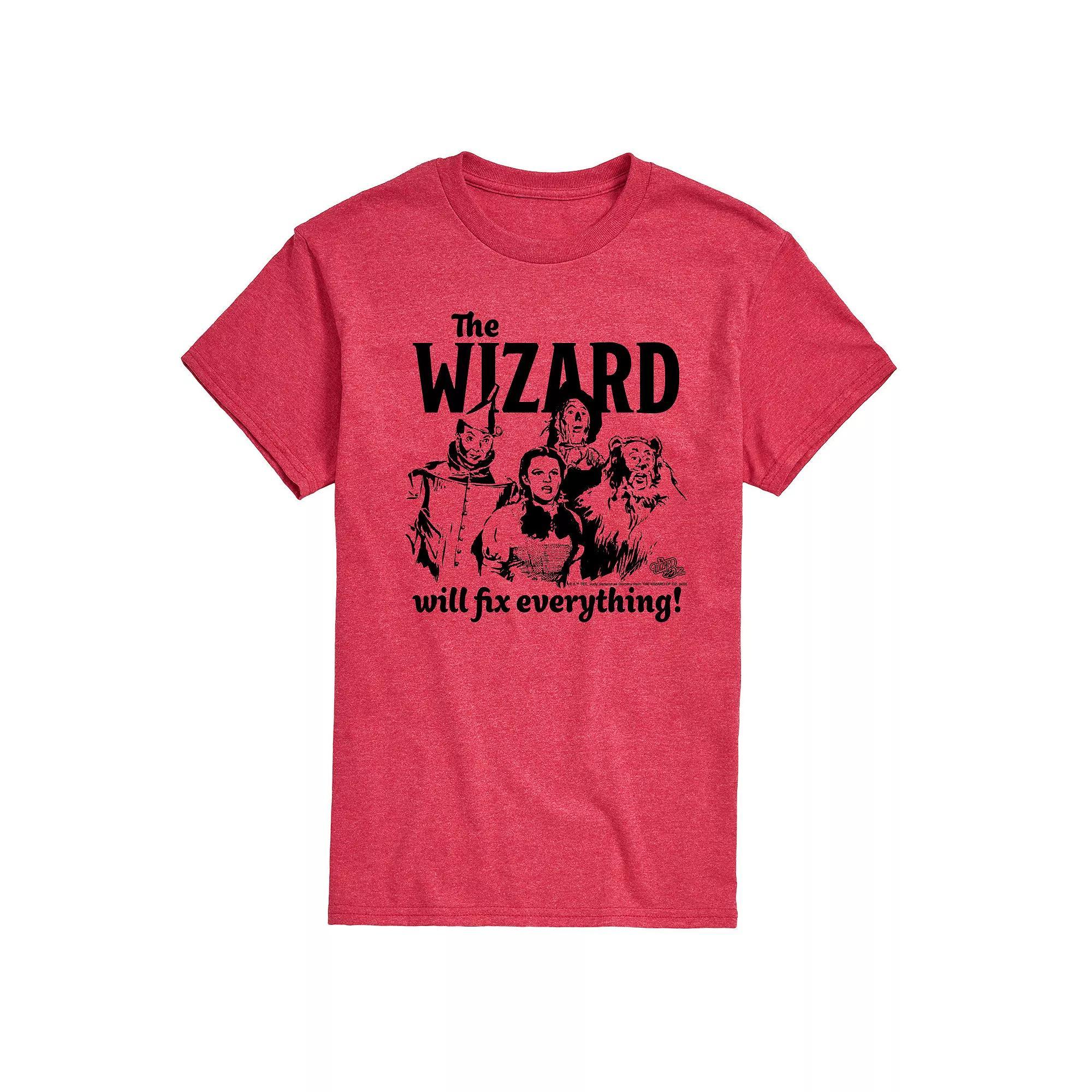 Men's Wizard Of Oz Wizard Will Fix Everything Graphic Tee, Size: Large, Grey Green Product Image