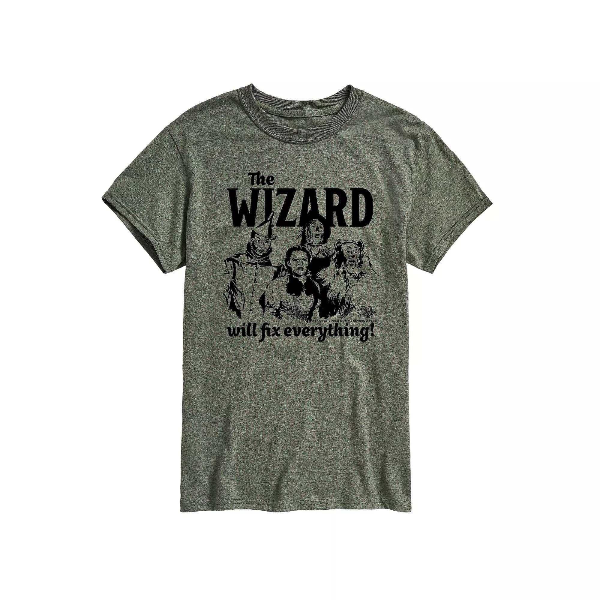 Men's Wizard Of Oz Wizard Will Fix Everything Graphic Tee, Size: Large, Grey Green Product Image