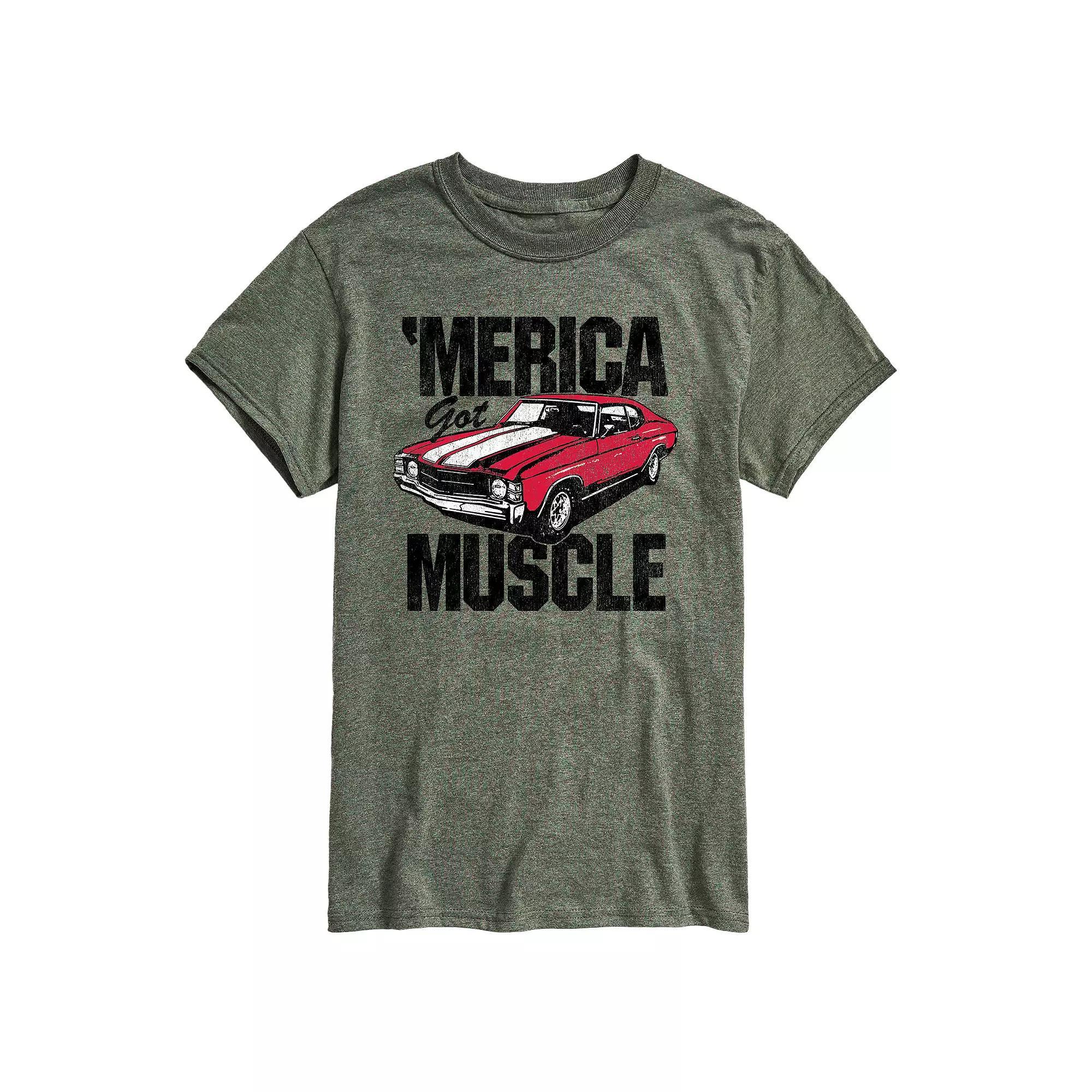 Mens Merica Got Muscle Car Graphic Tee Product Image