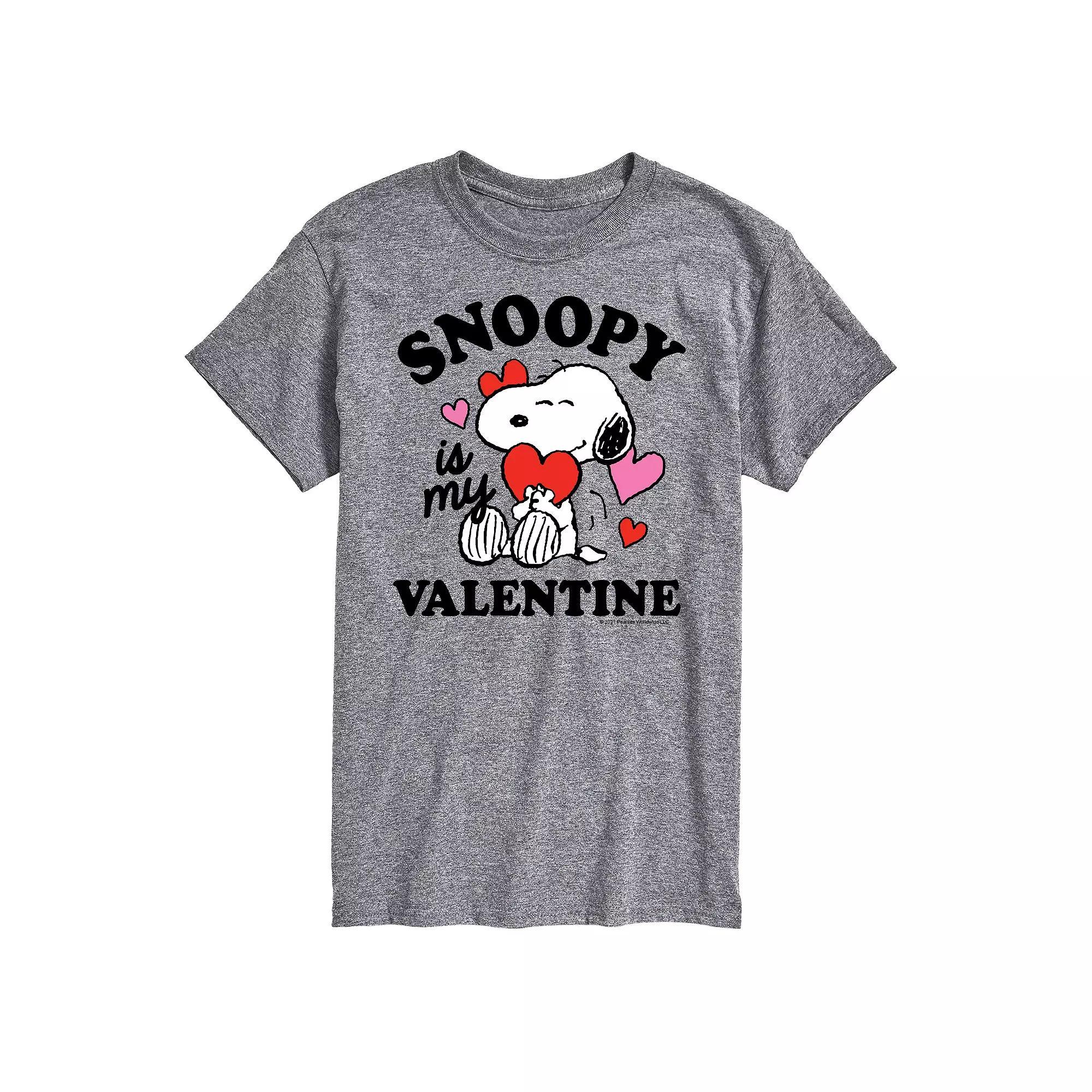Men's Peanuts Snoopy My Valentine Tee, Size: Large, Gray Product Image