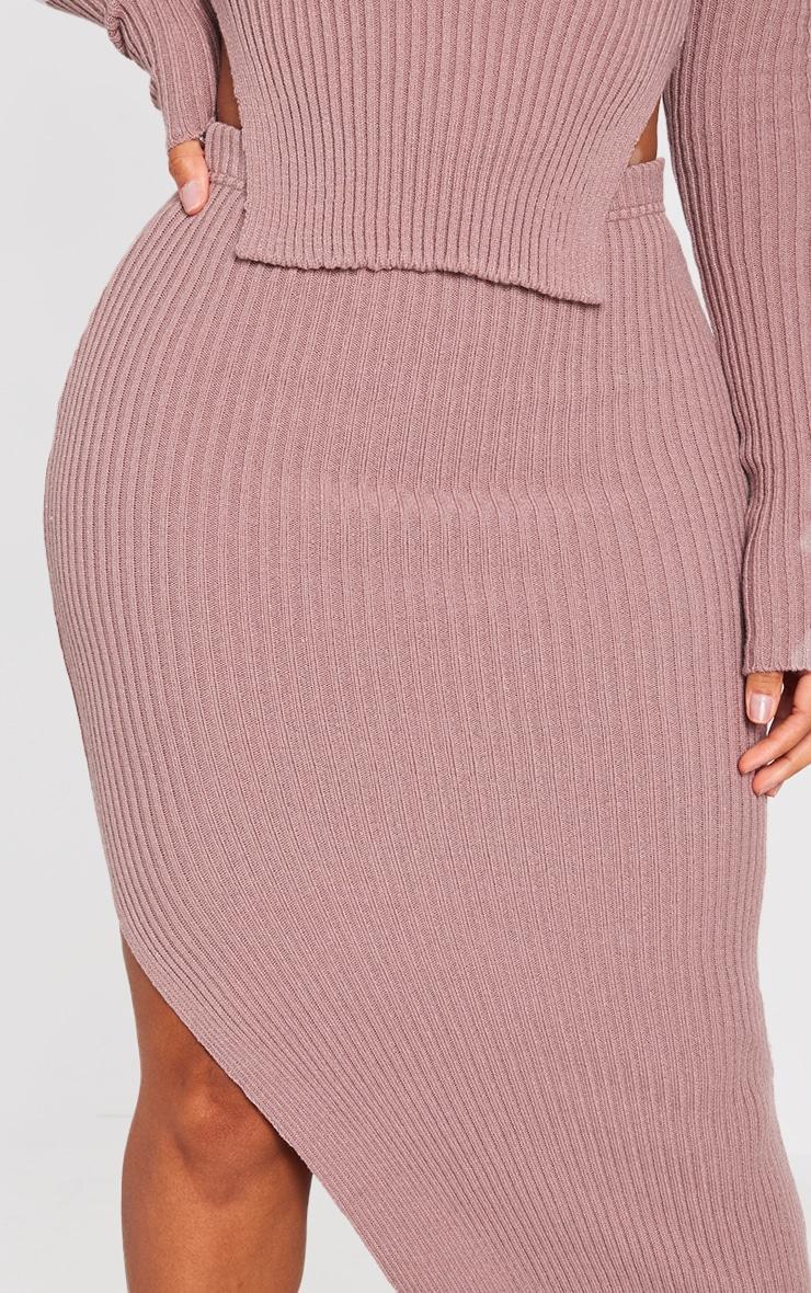Shape Mauve Knit Split Side Detail Midaxi Skirt Product Image