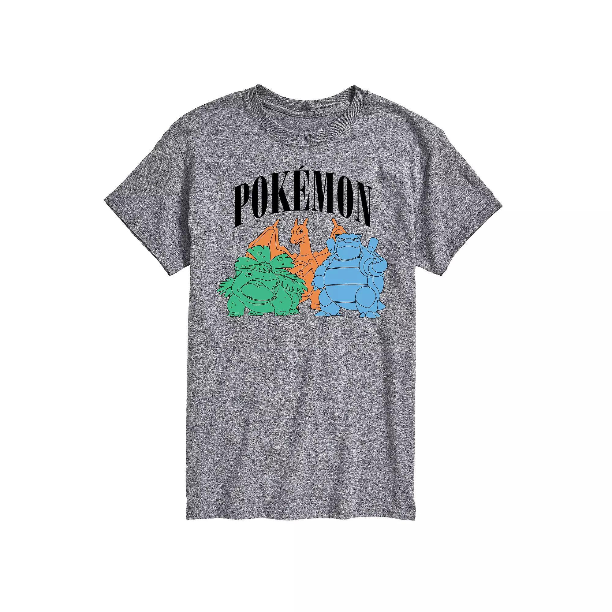 Big & Tall Pokemon Collegiate Group Portrait Graphic Tee, Mens Product Image