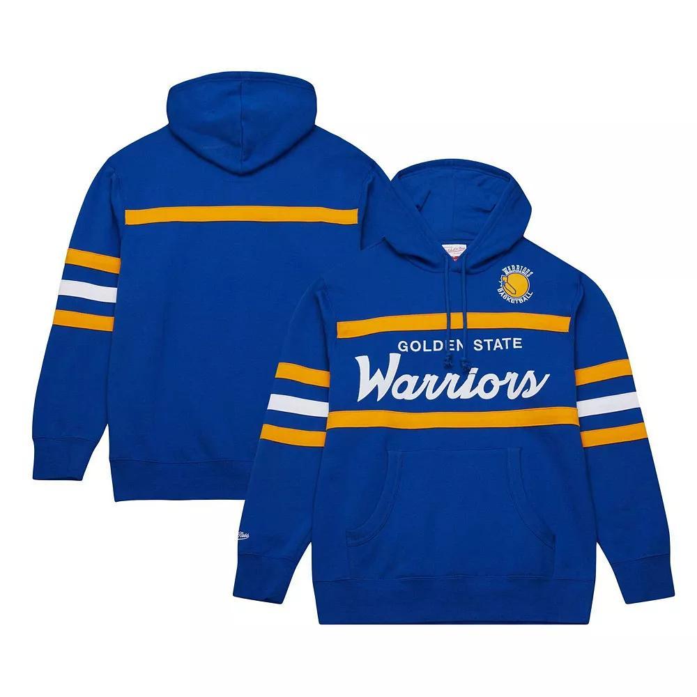 Men's Mitchell & Ness Royal Golden State Warriors Head Coach Pullover Hoodie, Size: 4XL, Blue Product Image