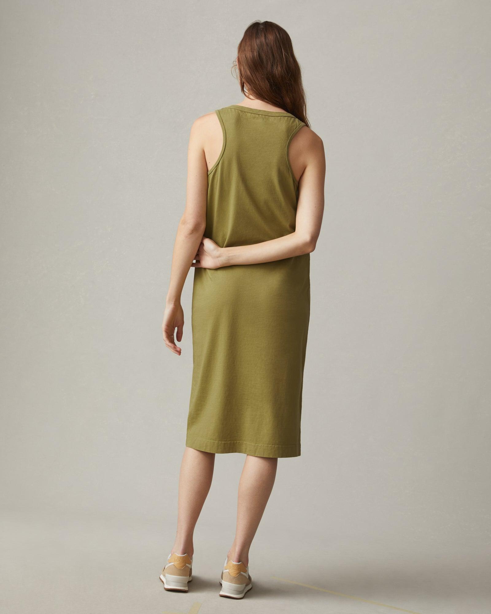 Women's Racer Tank Dress - Peat Moss Female Product Image