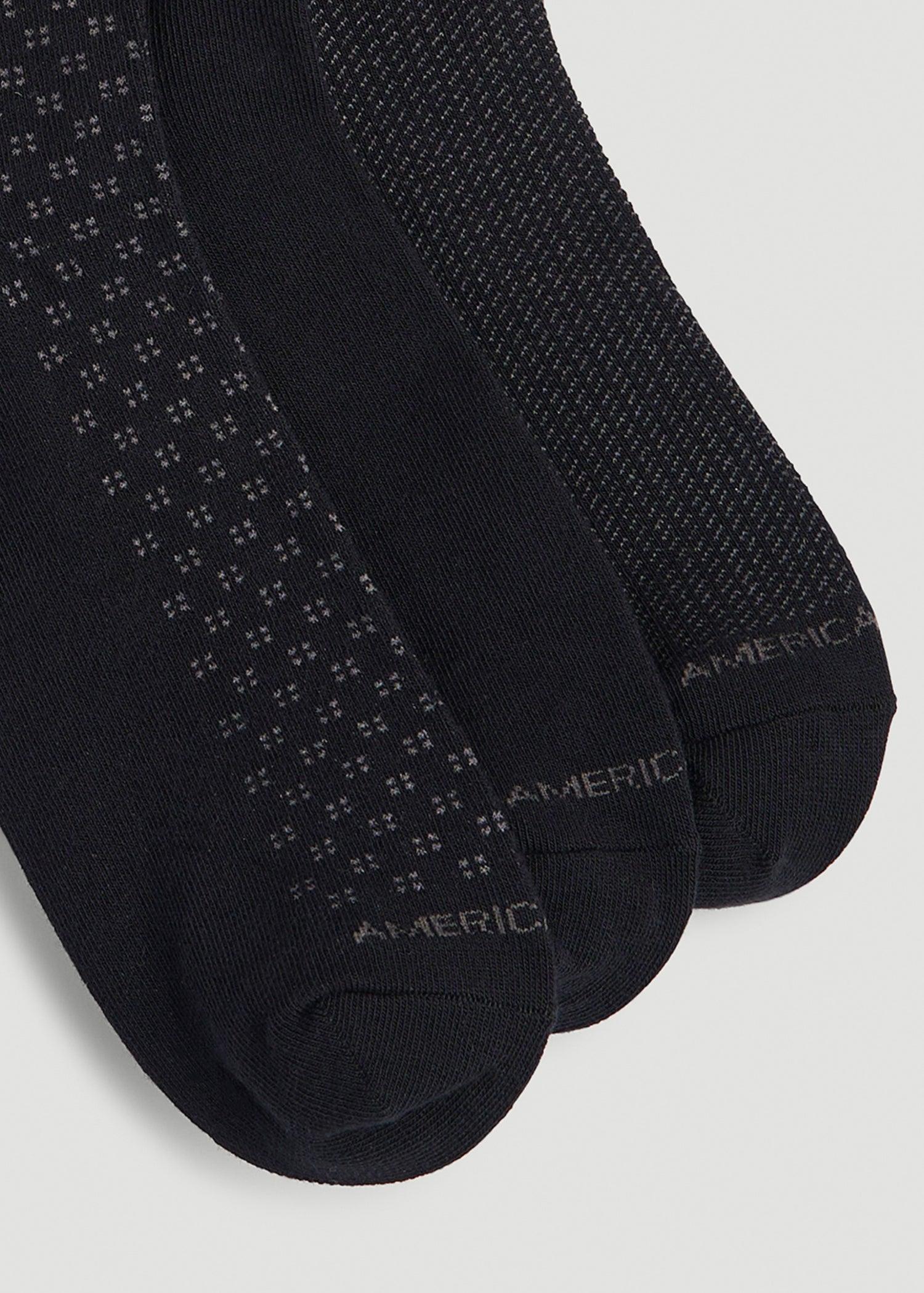 Dress Socks Size 14 to 17 (3-Pack) for Tall Men in Black Product Image