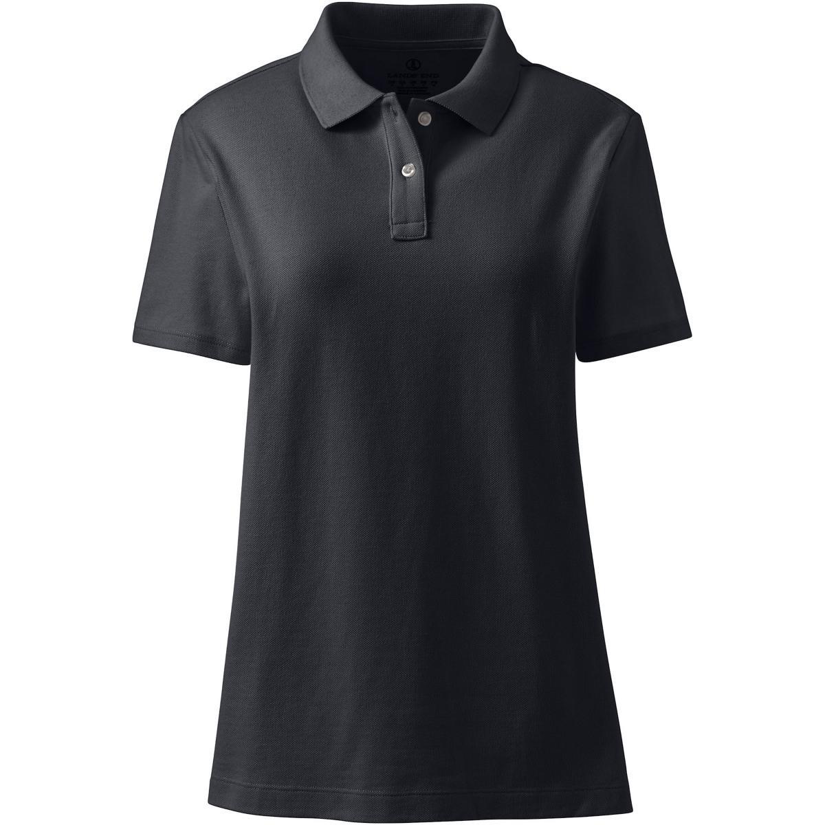 Women's Lands' End School Uniform Feminine Fit Short Sleeve Mesh Polo Shirt, Size: Small, Classic Blue Product Image