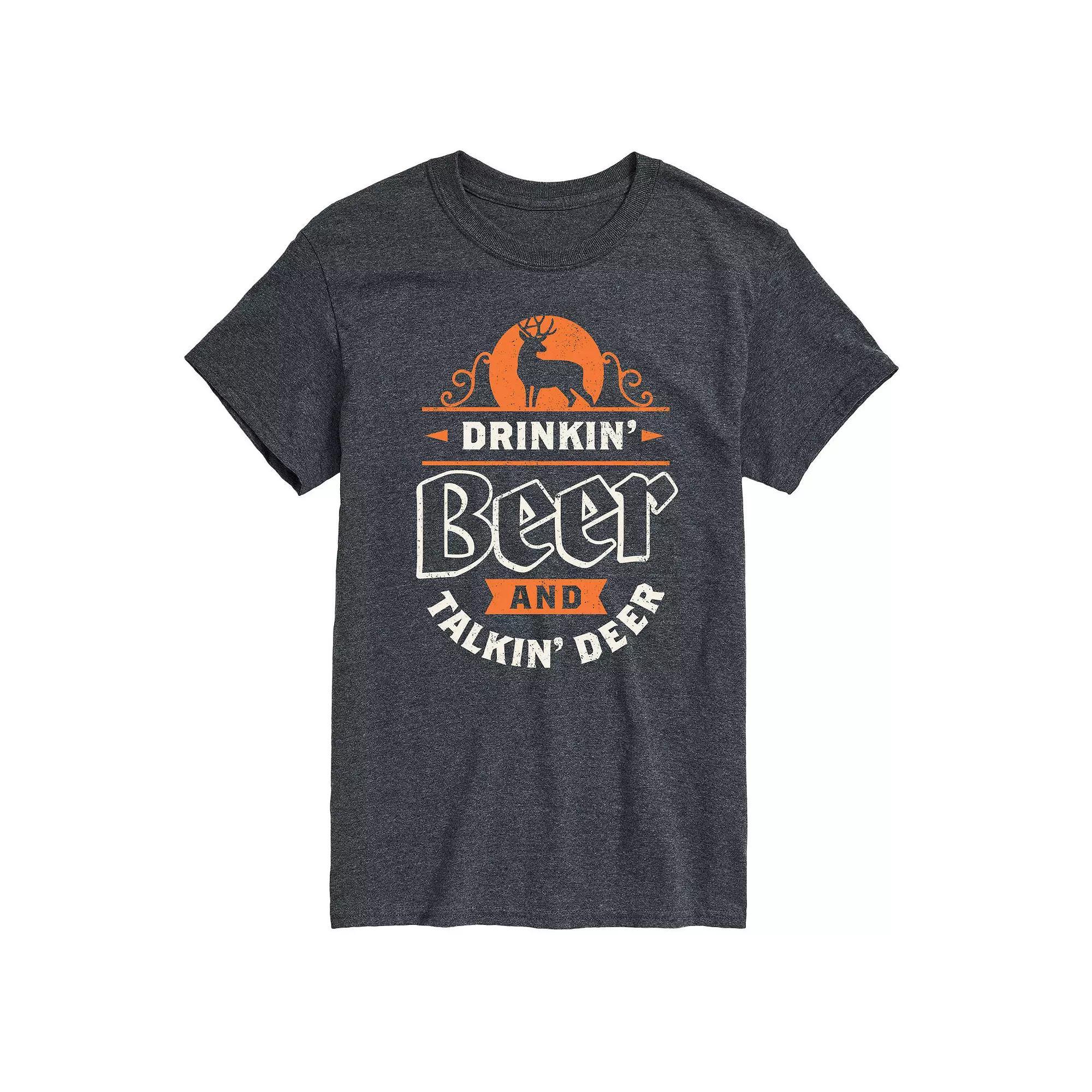 Big & Tall Drinkin Beer Talkin Deer Tee, Mens Product Image