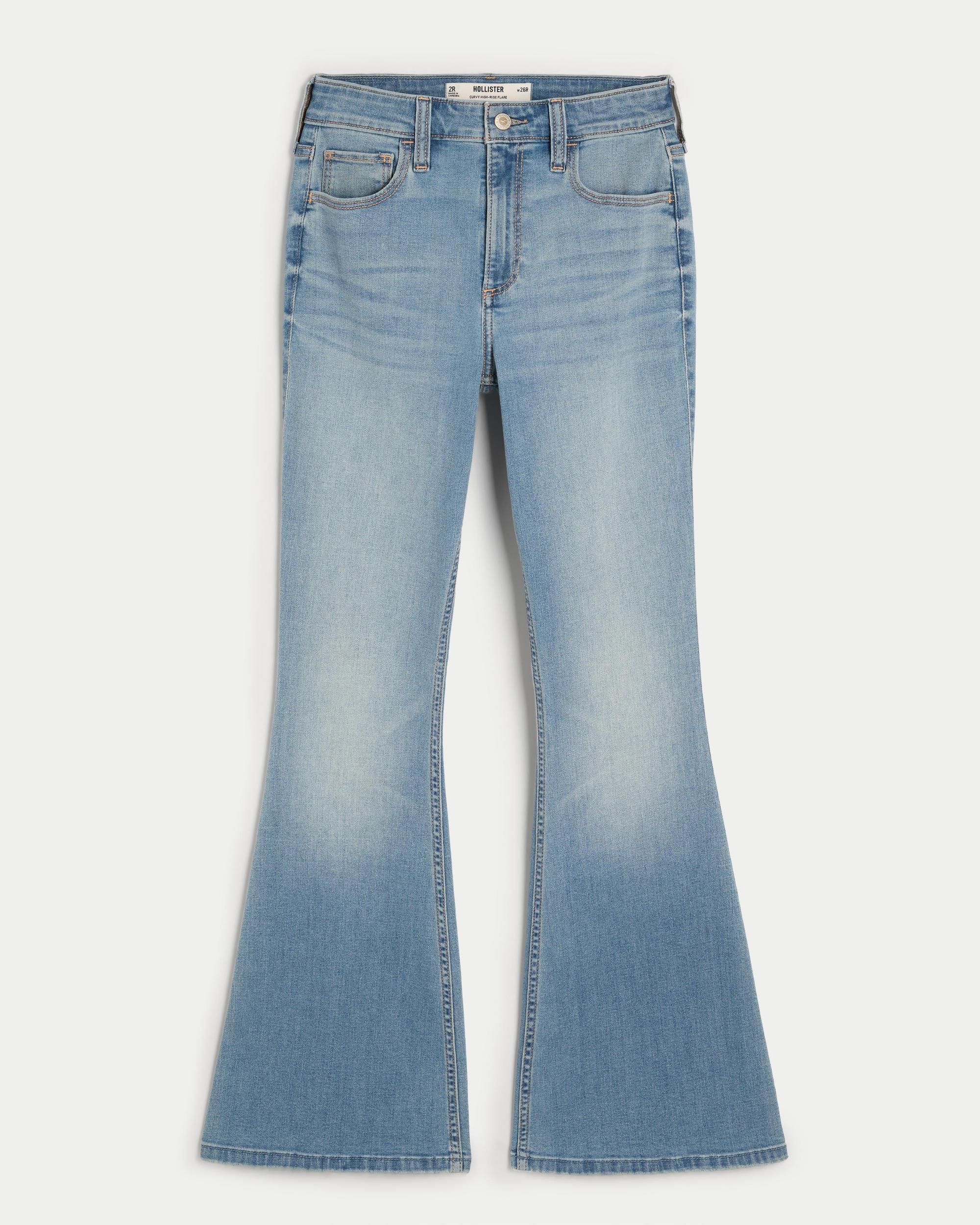 Curvy High-Rise Medium Wash Flare Jeans Product Image
