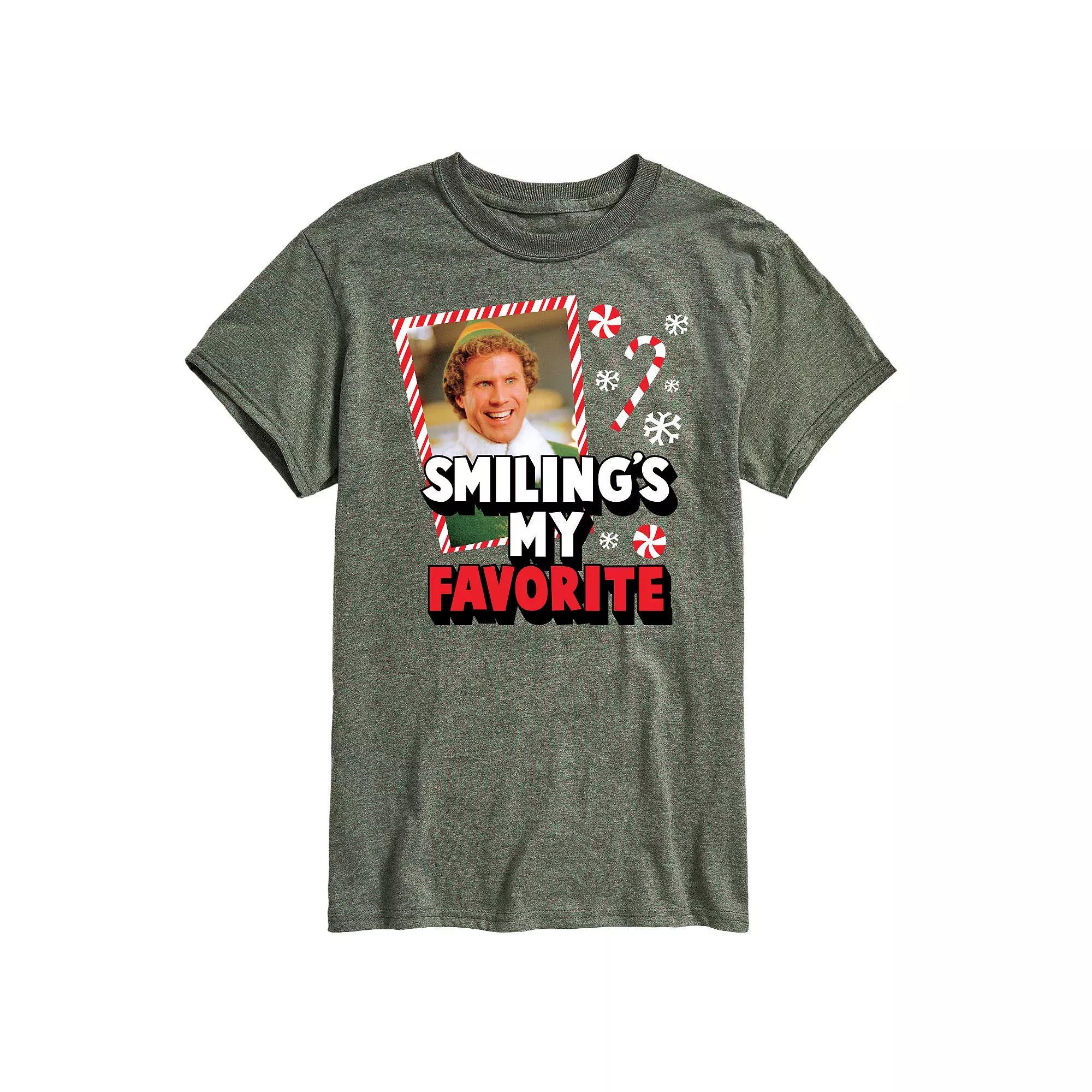 Mens Elf Smilings My Favorite Tee Blue Product Image