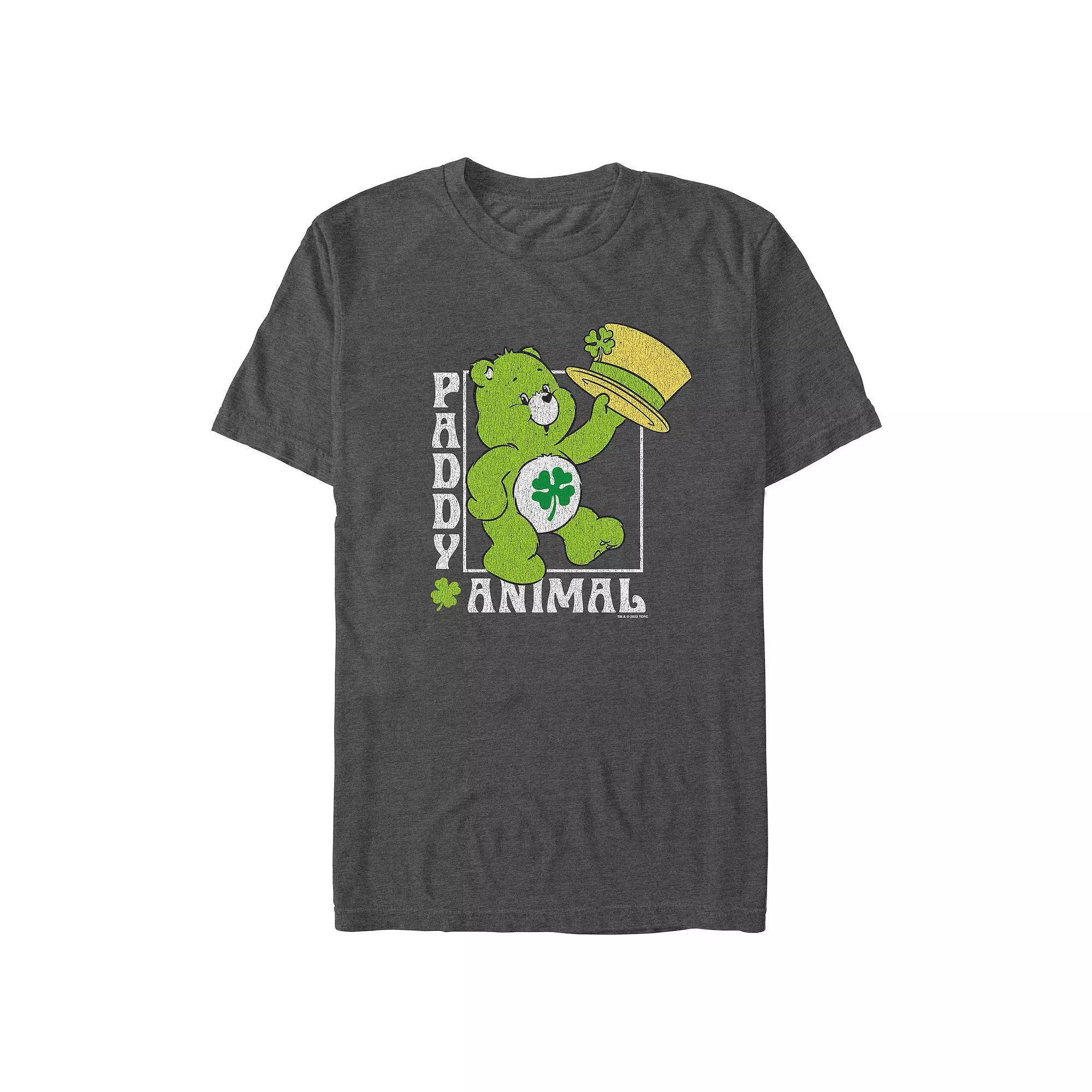 Men's Care Bears Paddy Animal Graphic Tee, Size: XL, Grey Heather Product Image