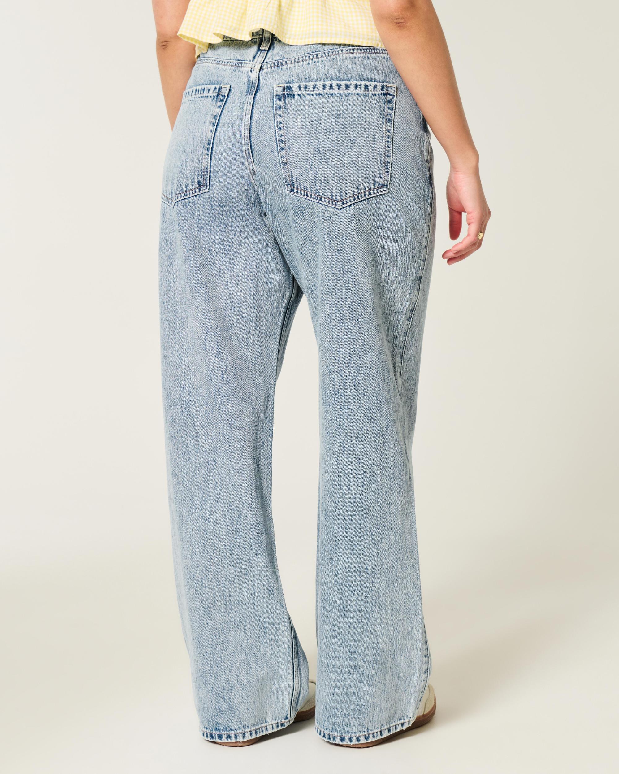 Curvy High-Rise Medium Wash Baggy Jeans Product Image