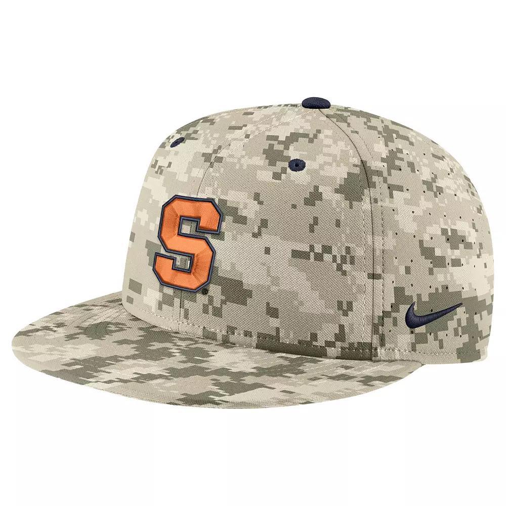Men's Nike Camo Syracuse Orange Aero True Baseball Performance Fitted Hat, Size: 7 1/2, Green Product Image