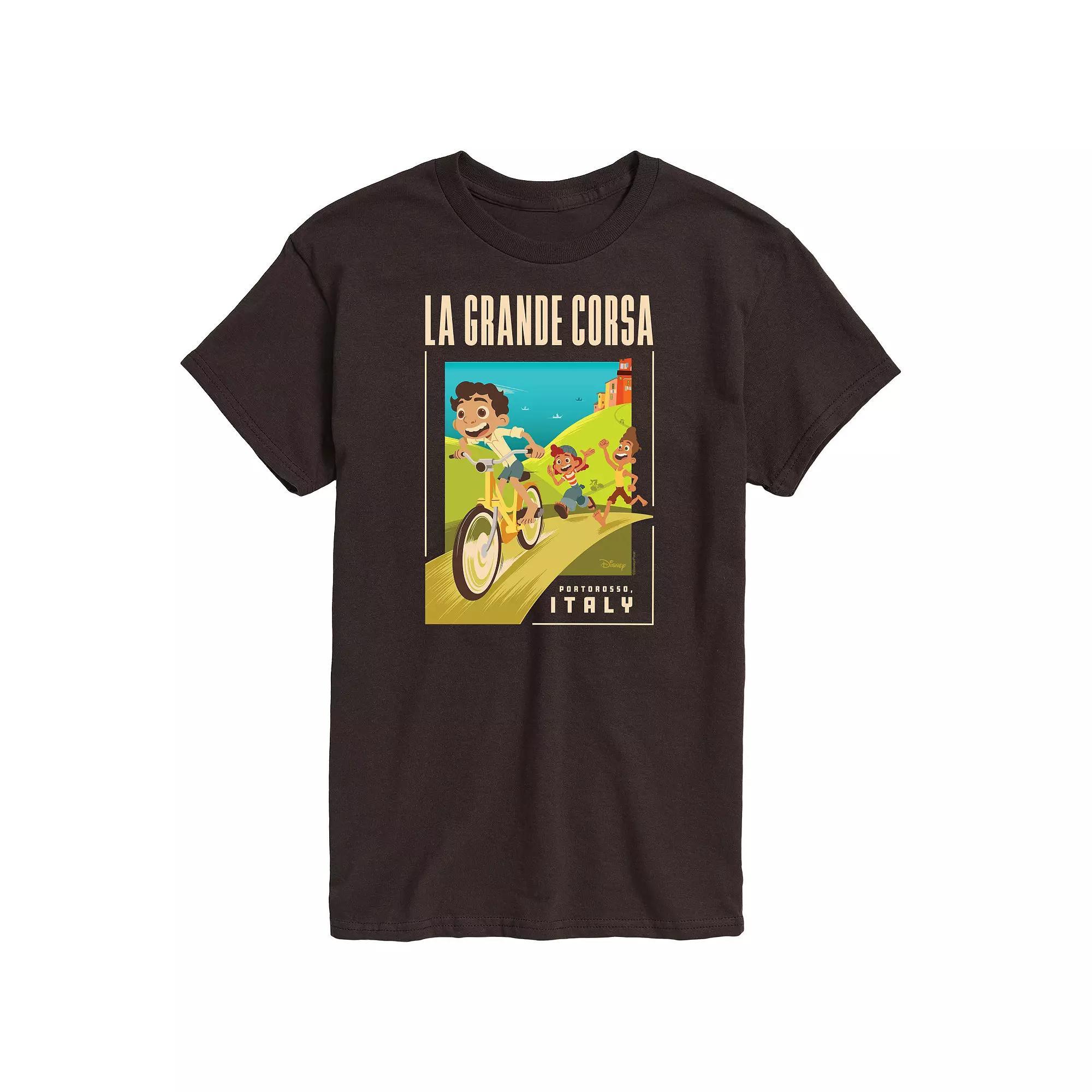 Disneys Luca Mens La Grande Postcard Graphic Tee Product Image