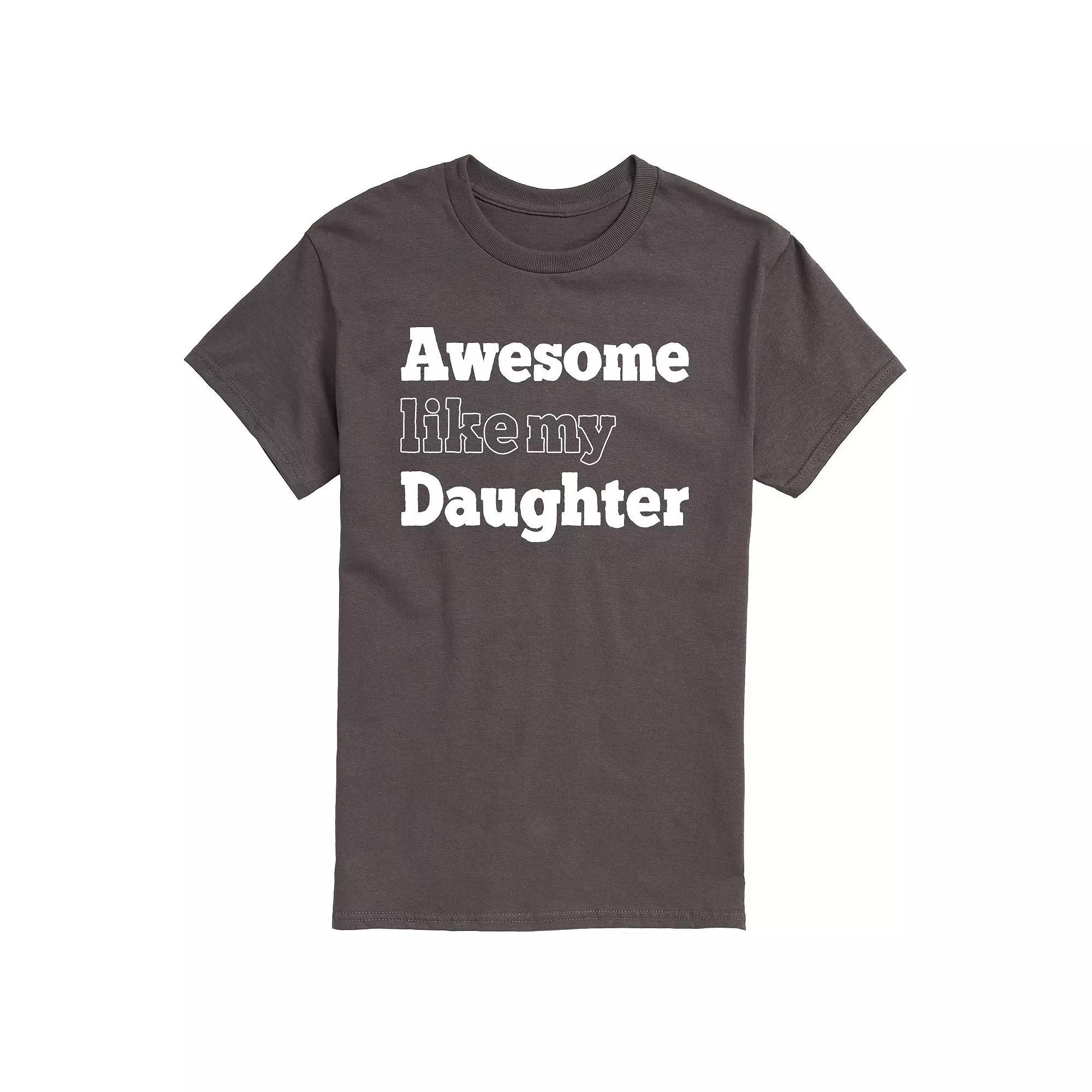 Mens Awesome Like Daughter Tee Grey Product Image