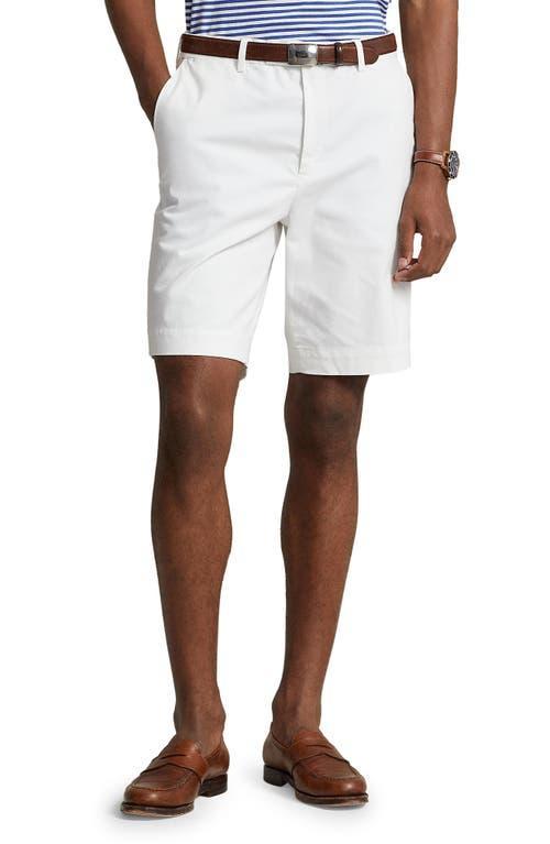 Mens Stretch-Twill Flat-Front Shorts Product Image