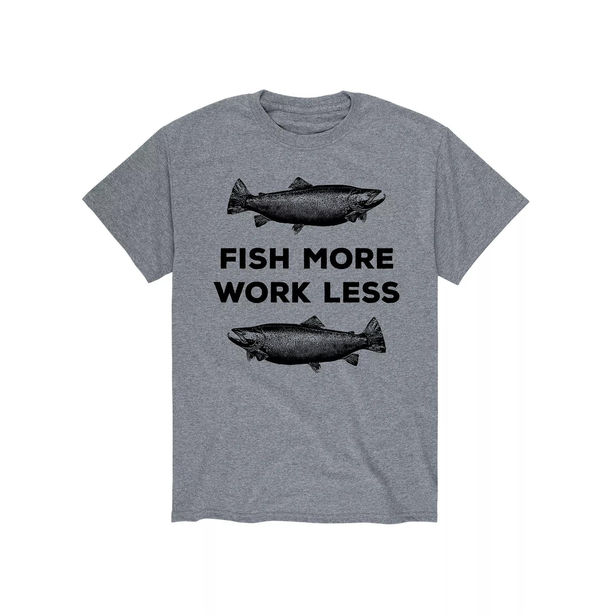 Mens Fish More Work Less Tee Product Image