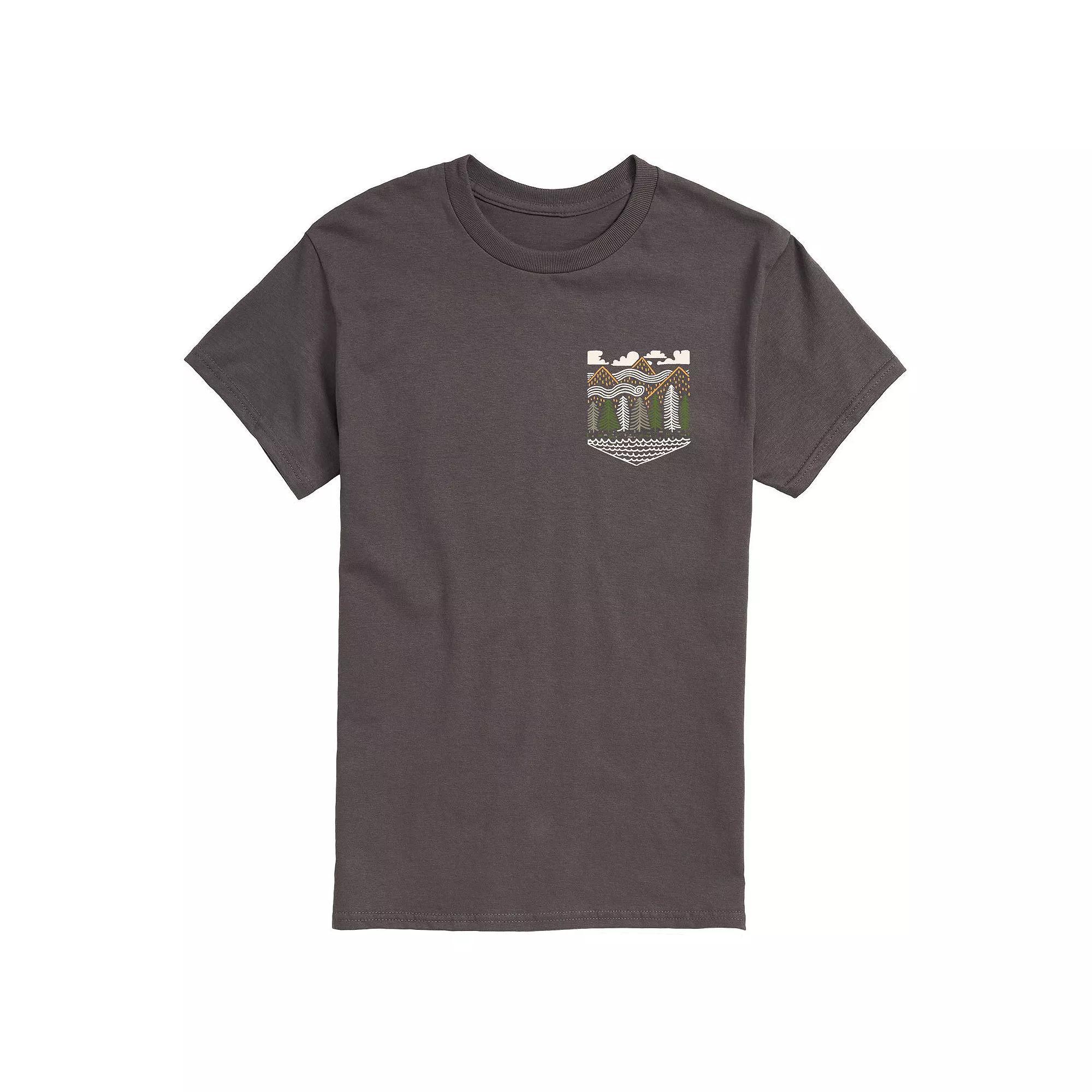 Mens Mountain Line Art Tee Product Image