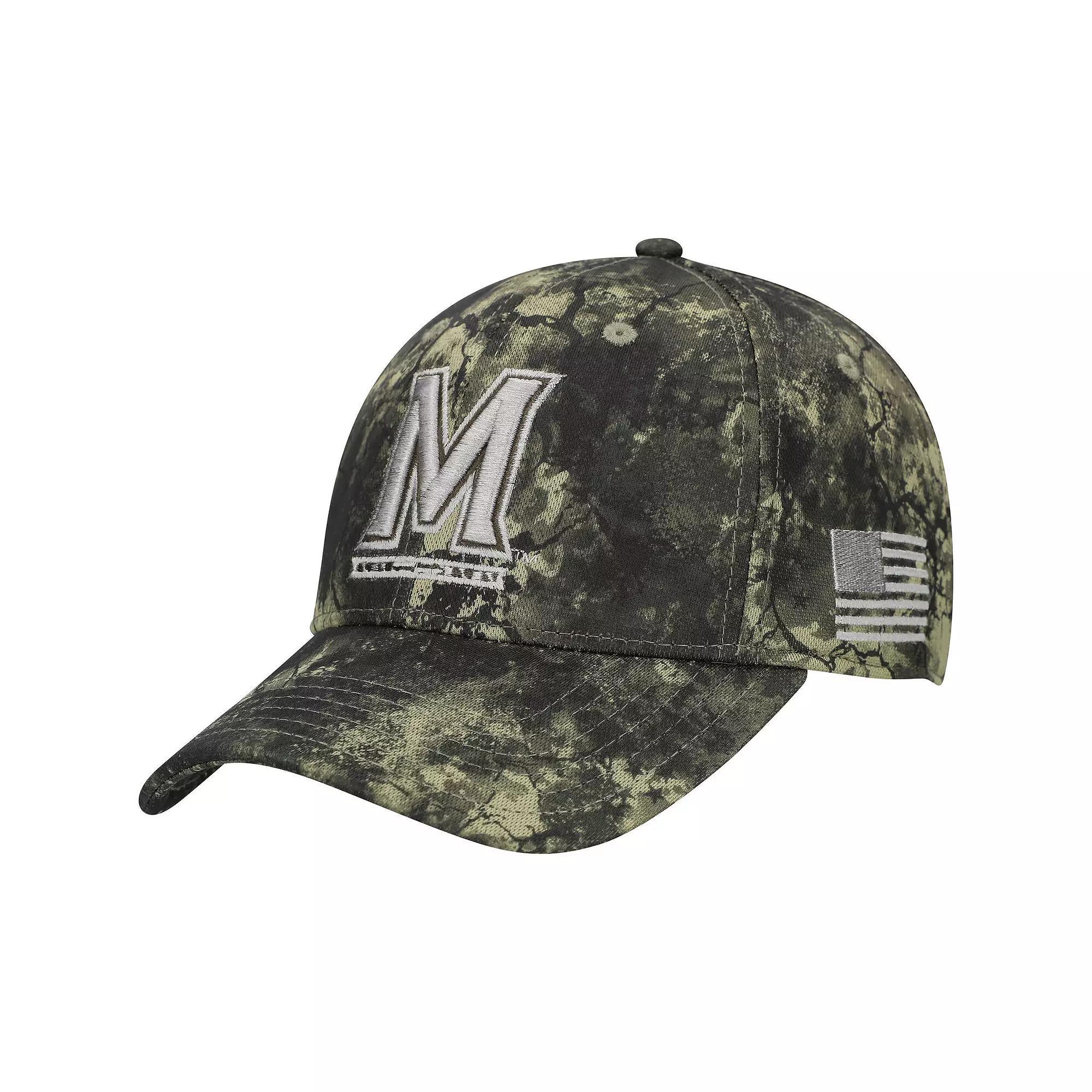 Mens Under Armour Camo Maryland Terrapins Freedom Collection Blitzing Performance Adjustable Hat Product Image