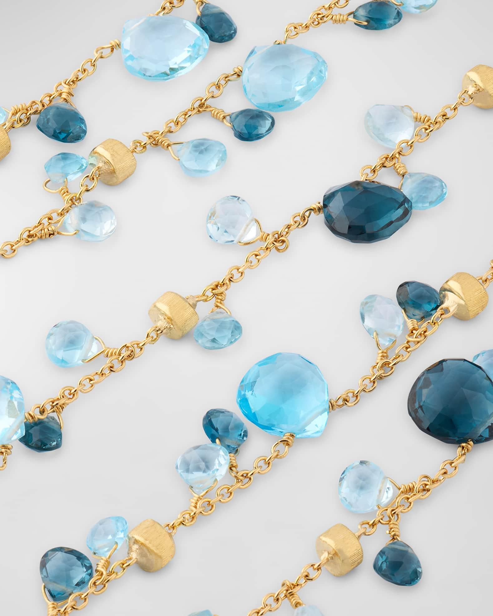 18K Yellow Gold Long Necklace with Mixed Topaz, 36"L Product Image