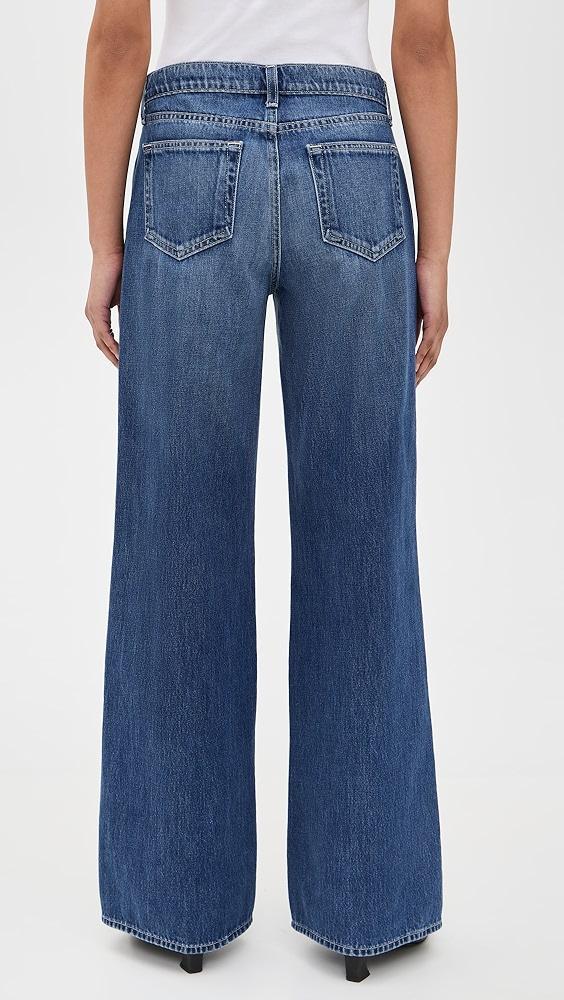 L'AGENCE Alicent High Rise Sneaker Wide Leg Jeans | Shopbop Product Image