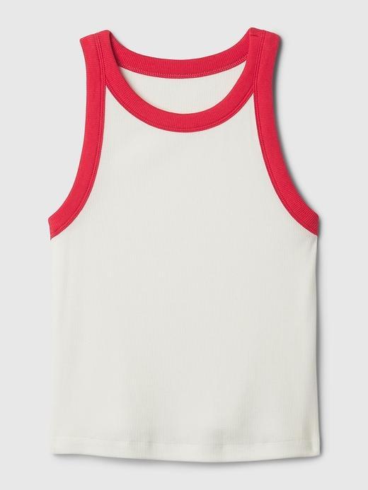 Modern Rib Cropped Halter Top Product Image