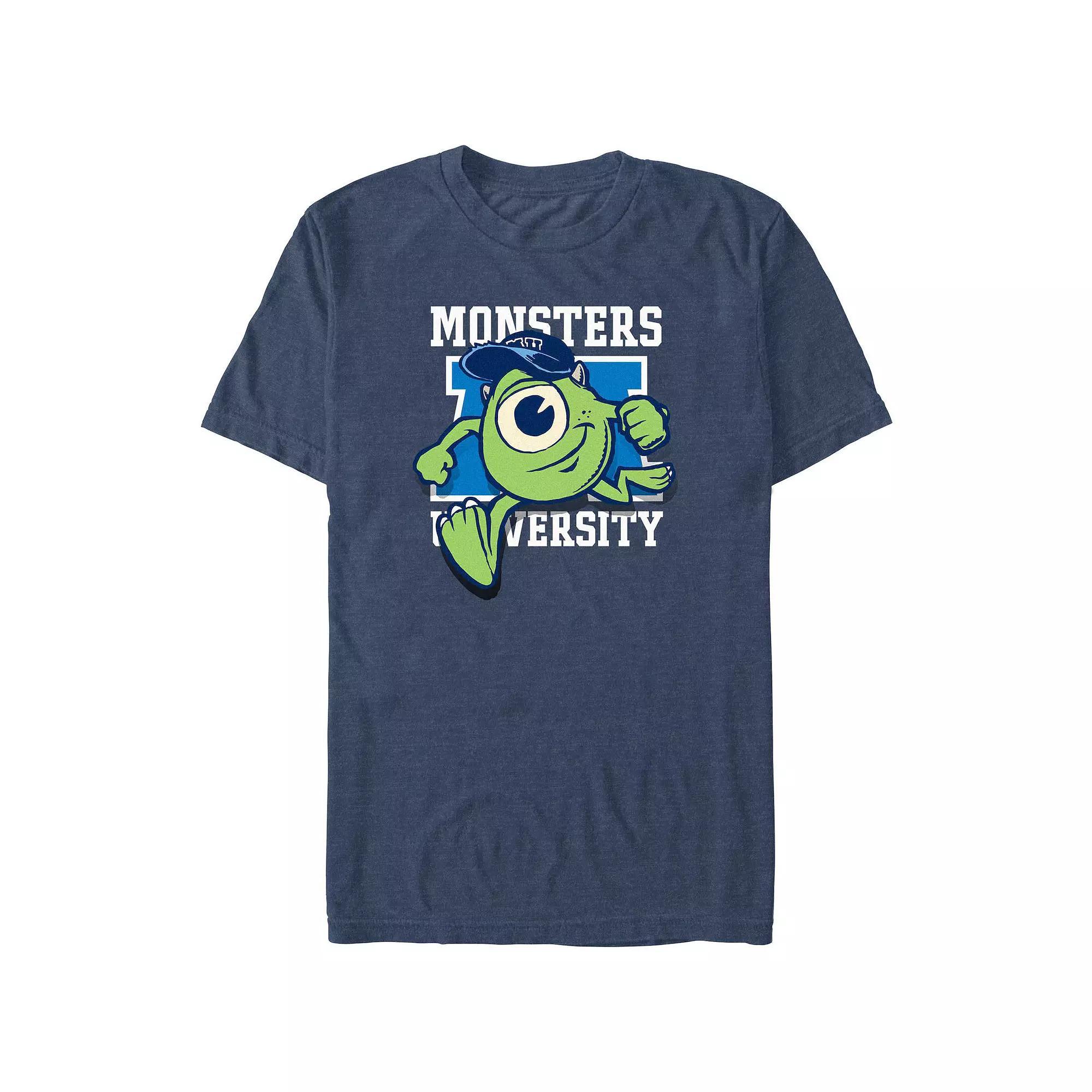 Disney / Pixar's Monsters University Mike Wazowski Walk Big & Tall Graphic Tee, Men's, Size: Large Tall, Navy Grey Product Image