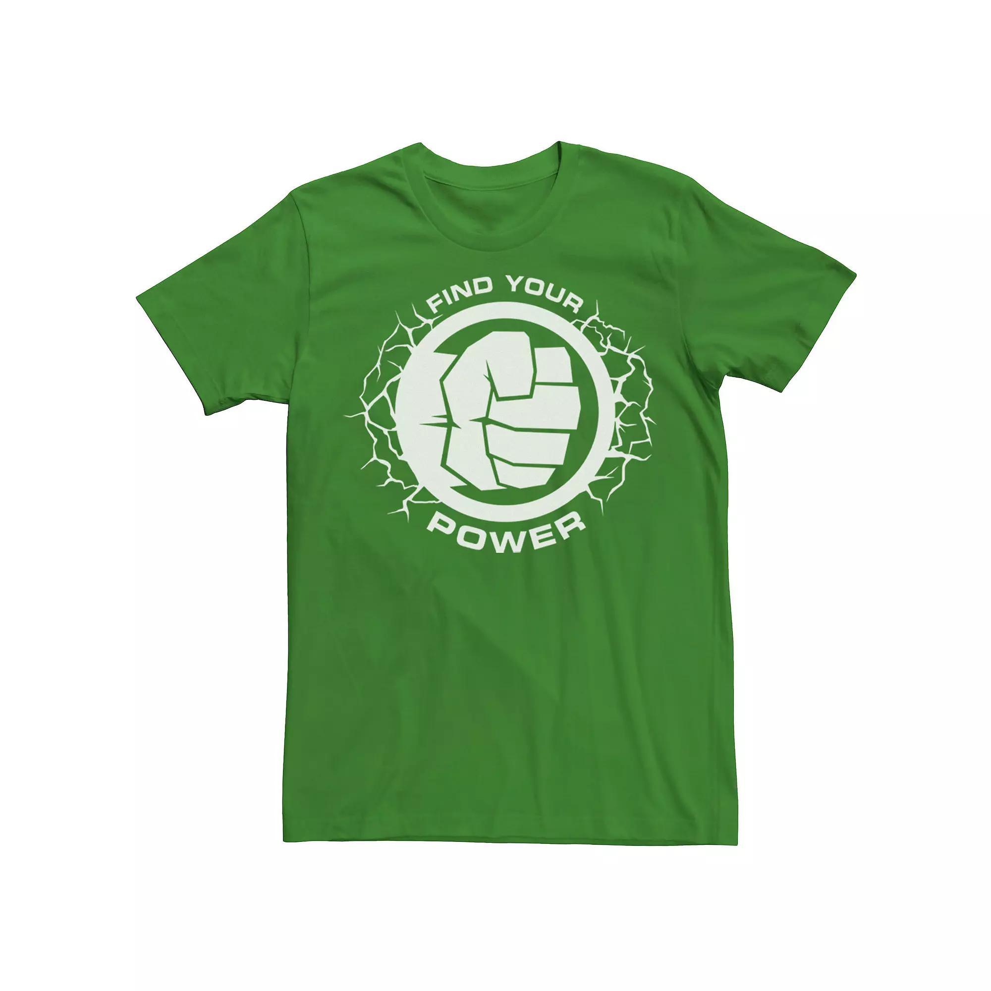 Men's Marvel Hulk Find Your Power Simple Logo Tee, Size: XXL, Kelly Product Image