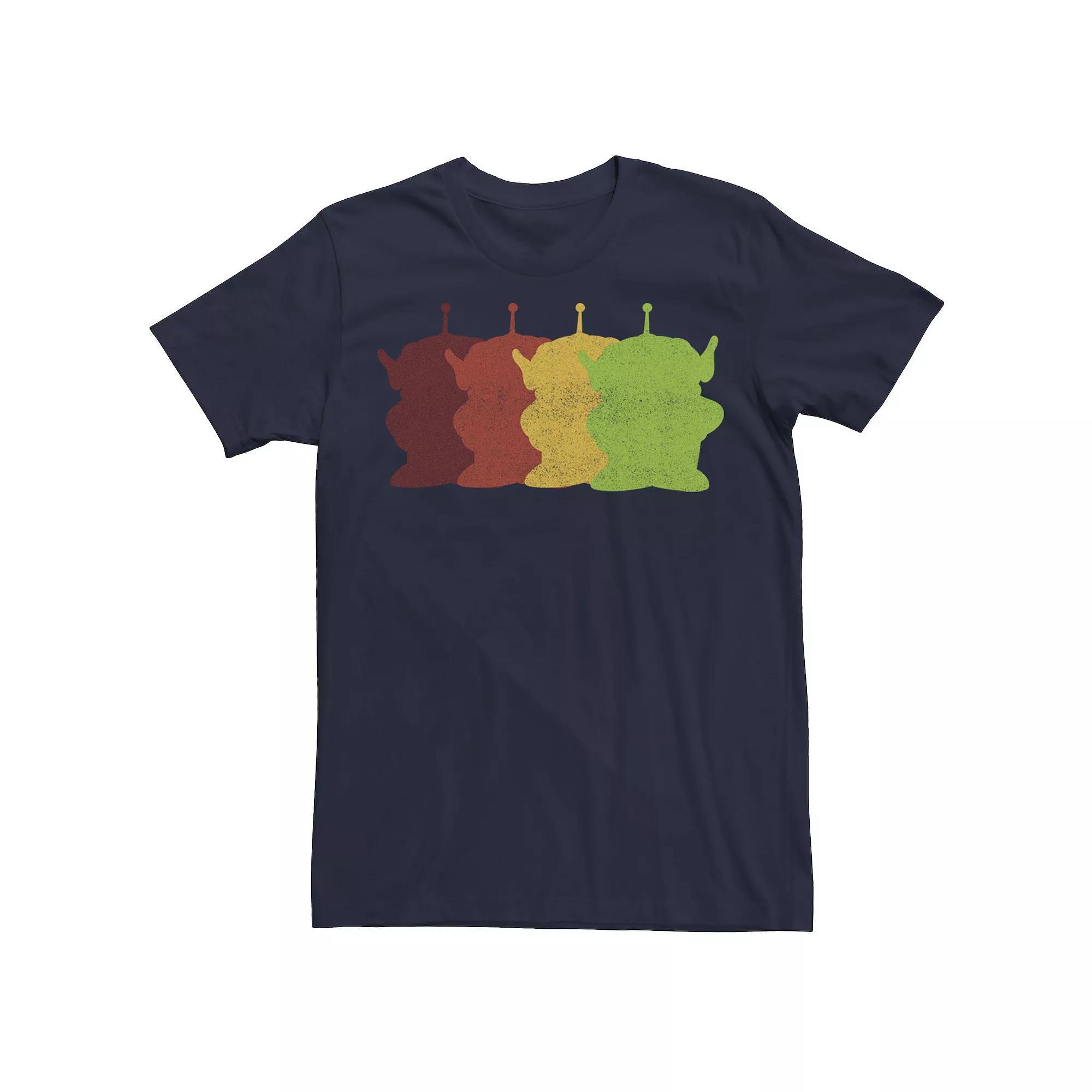 Disney / Pixar's Toy Story Aliens Men's Silhouette Stack Tee, Size: Medium, Blue Product Image