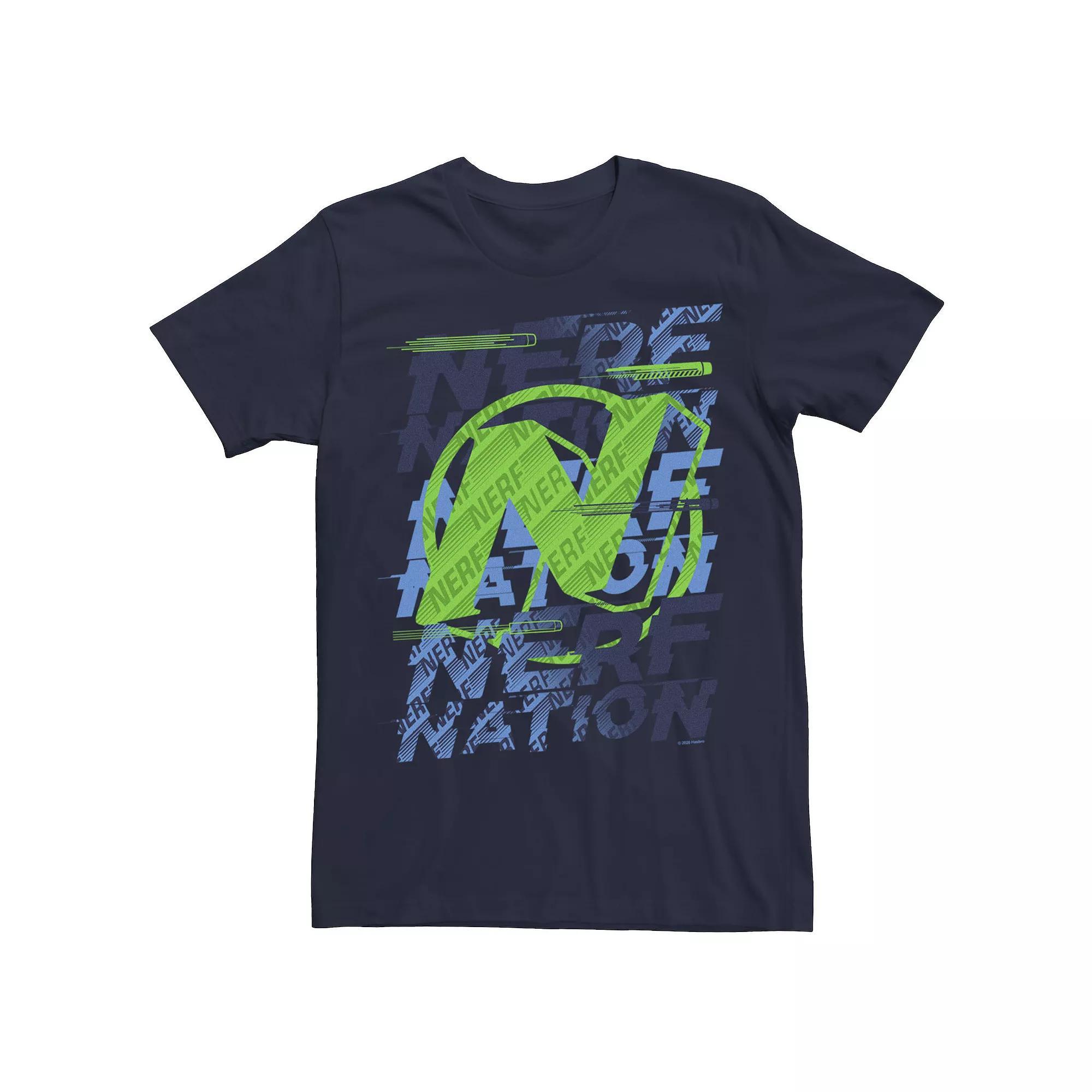 Men's Nerf Nation N Logo Stack Tee, Size: Small, Blue Product Image