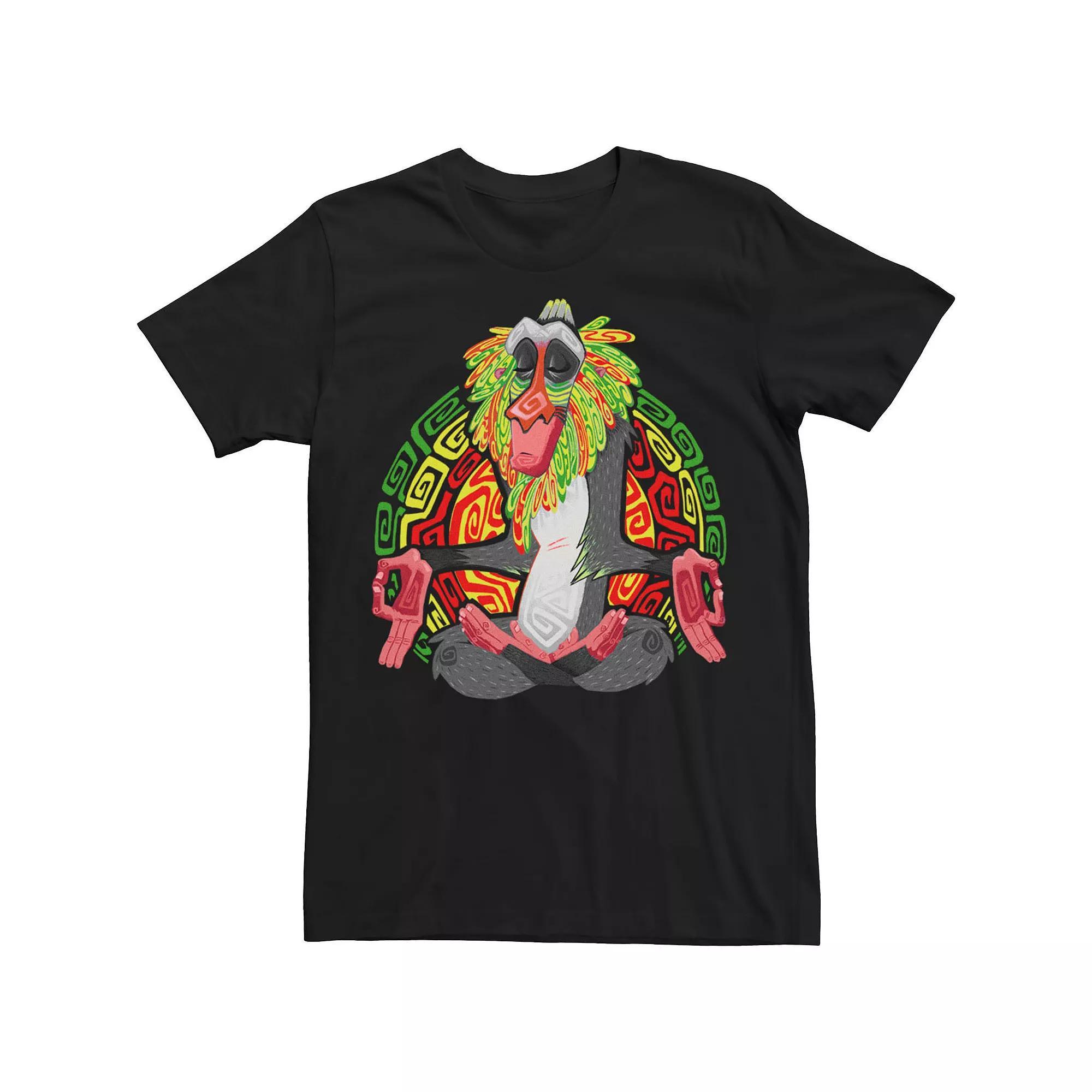Big & Tall Disney The Lion King Rafiki Meditation Neon Portrait Tee, Men's, Size: 4XL, Black Product Image