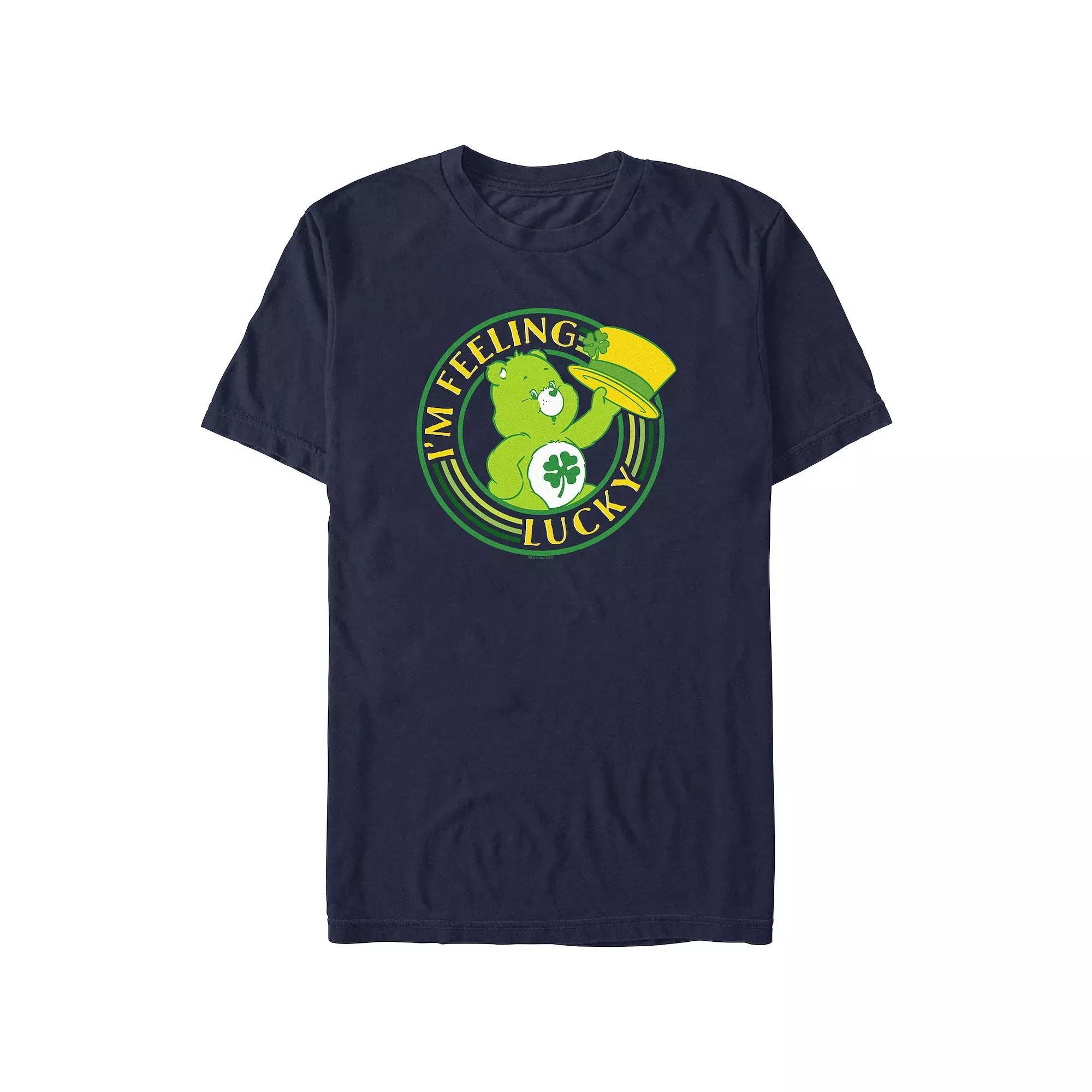 Men's Care Bears I'm Feeling Lucky Graphic Tee, Size: Large, Blue Product Image