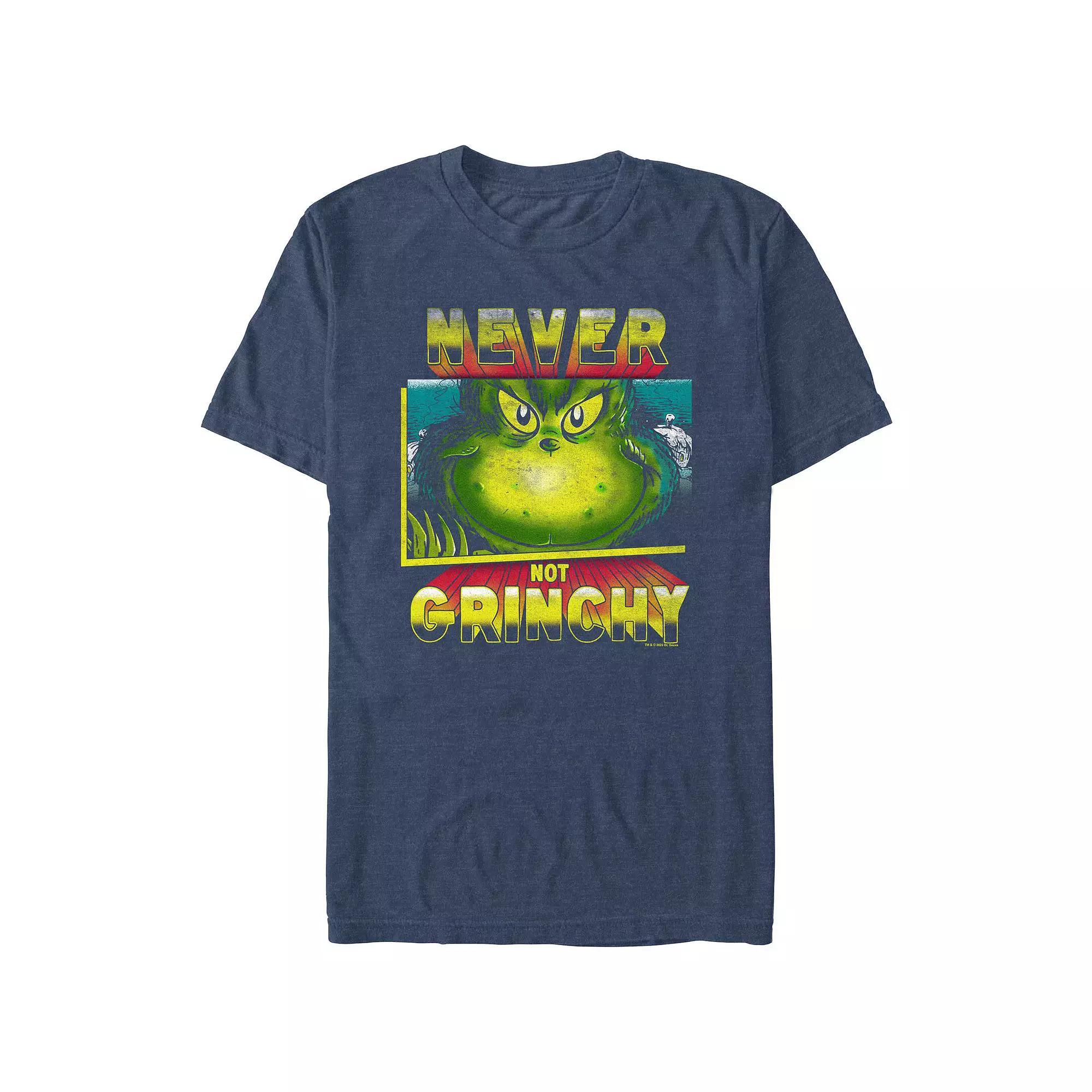 Men's Dr. Seuss Never Not Grinchy Graphic Tee, Size: XXL, Grey Product Image
