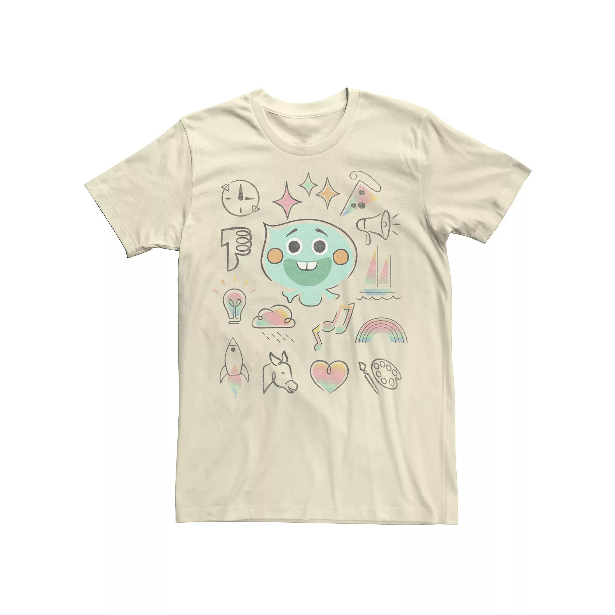 Disney / Pixar's Soul Men's Personality Grid Tee, Size: Medium, Natural Product Image