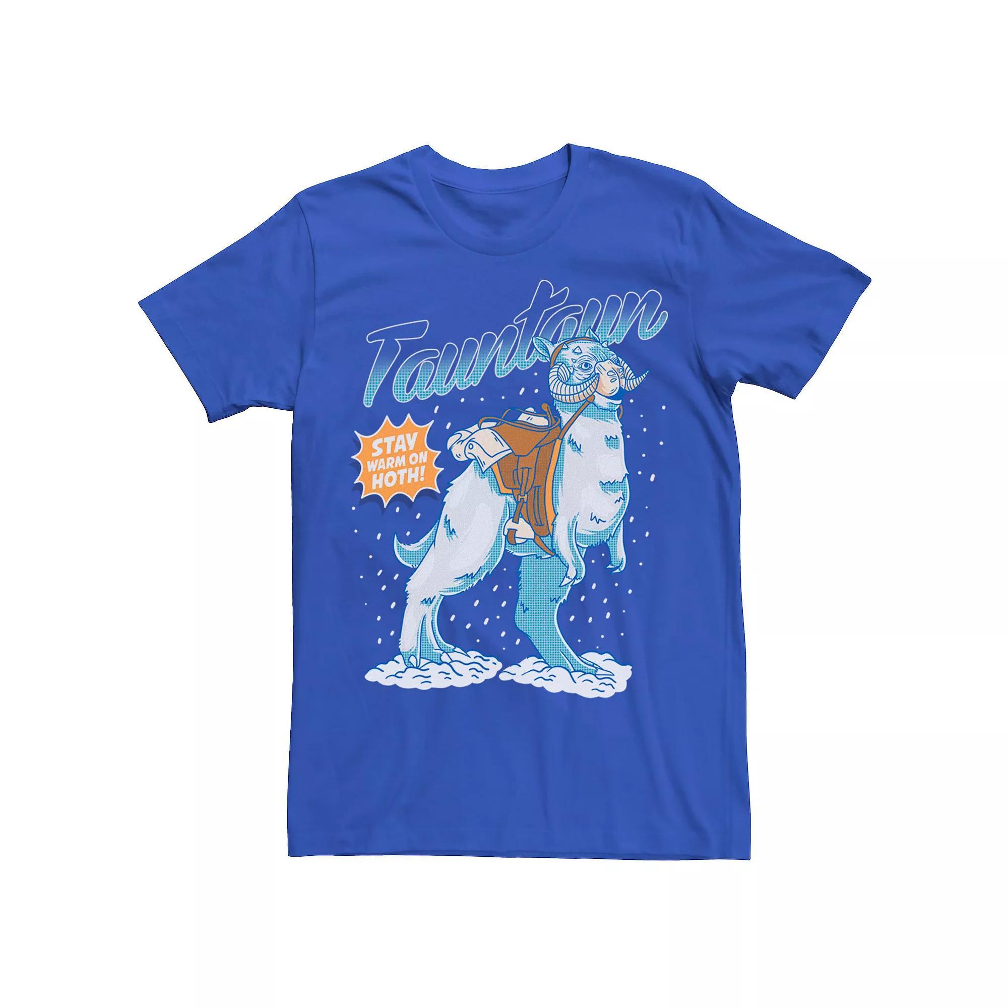Men's Star Wars Tauntaun Stay Warm On Hoth Comic Portrait Tee, Size: Medium, Royal Product Image