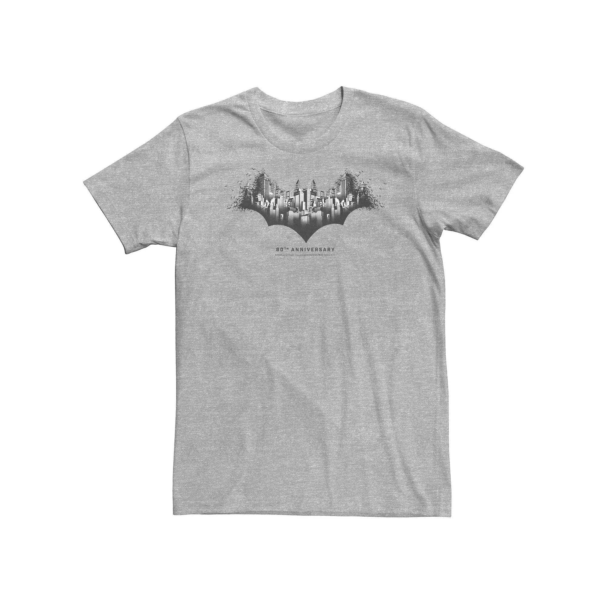 Big & Tall DC Comics Batman Skyline Logo Tee, Men's, Size: 4XL, Athletic Grey Product Image