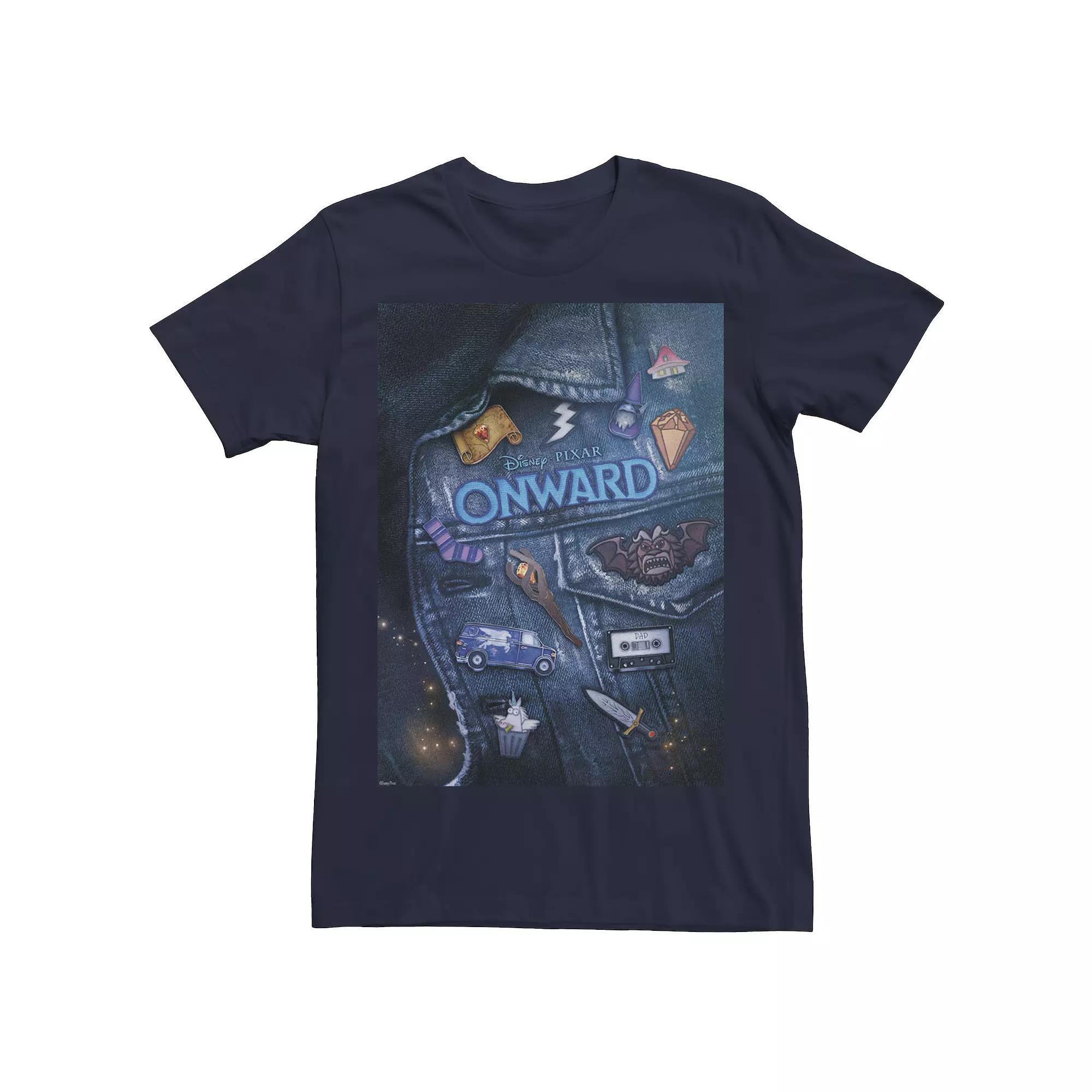 Disney / Pixar's Onward Barley Men's Vest Patch Poster Tee, Size: Large, Blue Product Image