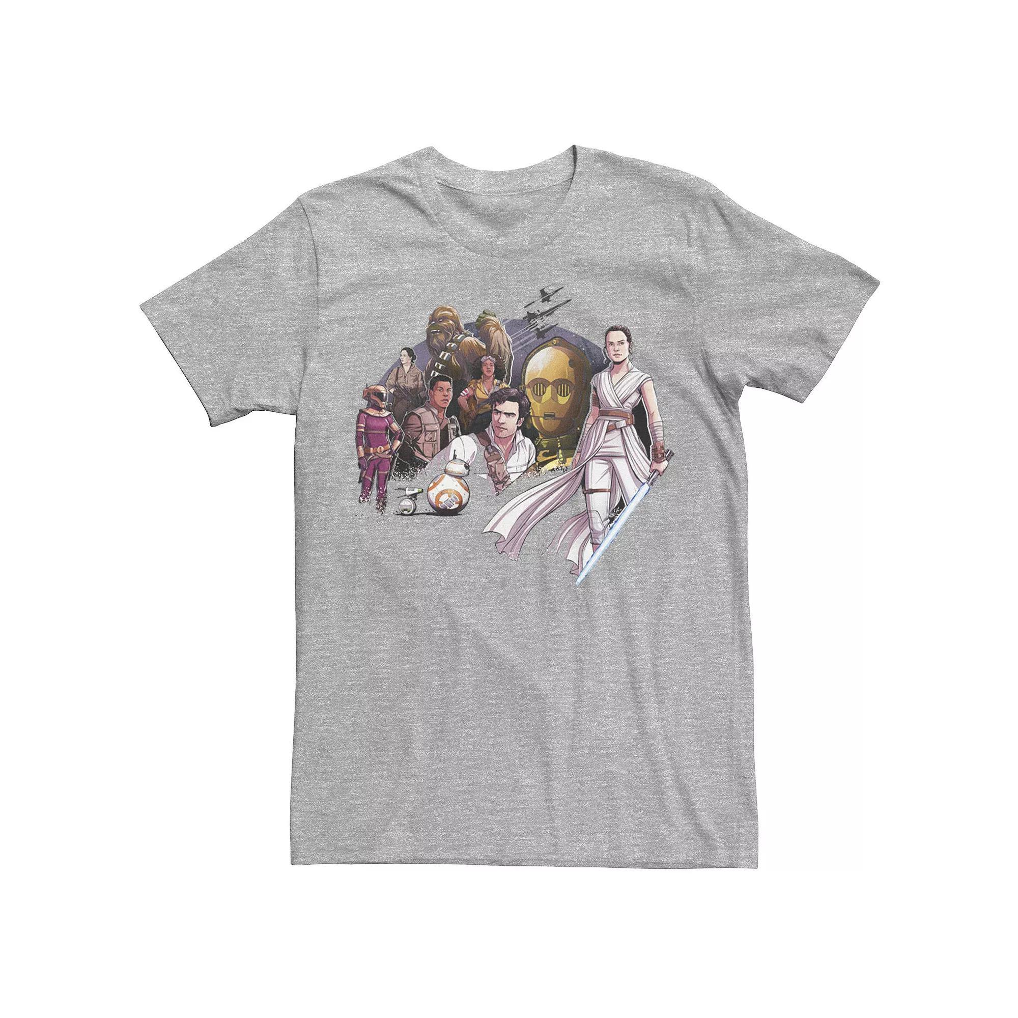 Men's Star Wars: The Rise of Skywalker Sith Trooper Villain Tee, Size: Large, Athletic Grey Product Image