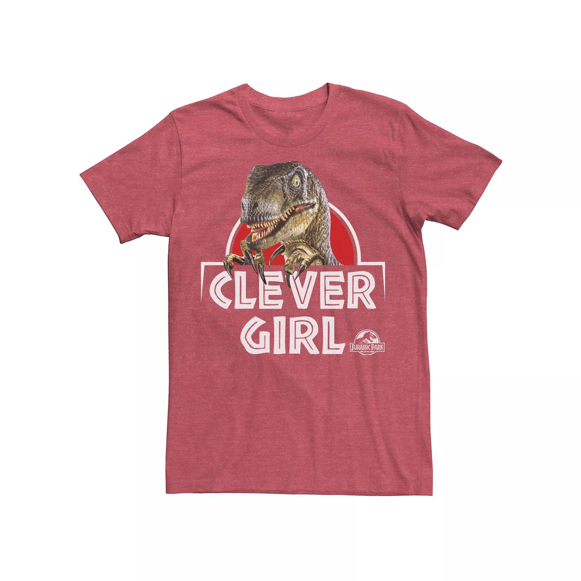 Mens Jurassic Park Velociraptor Real Clever Tee Product Image