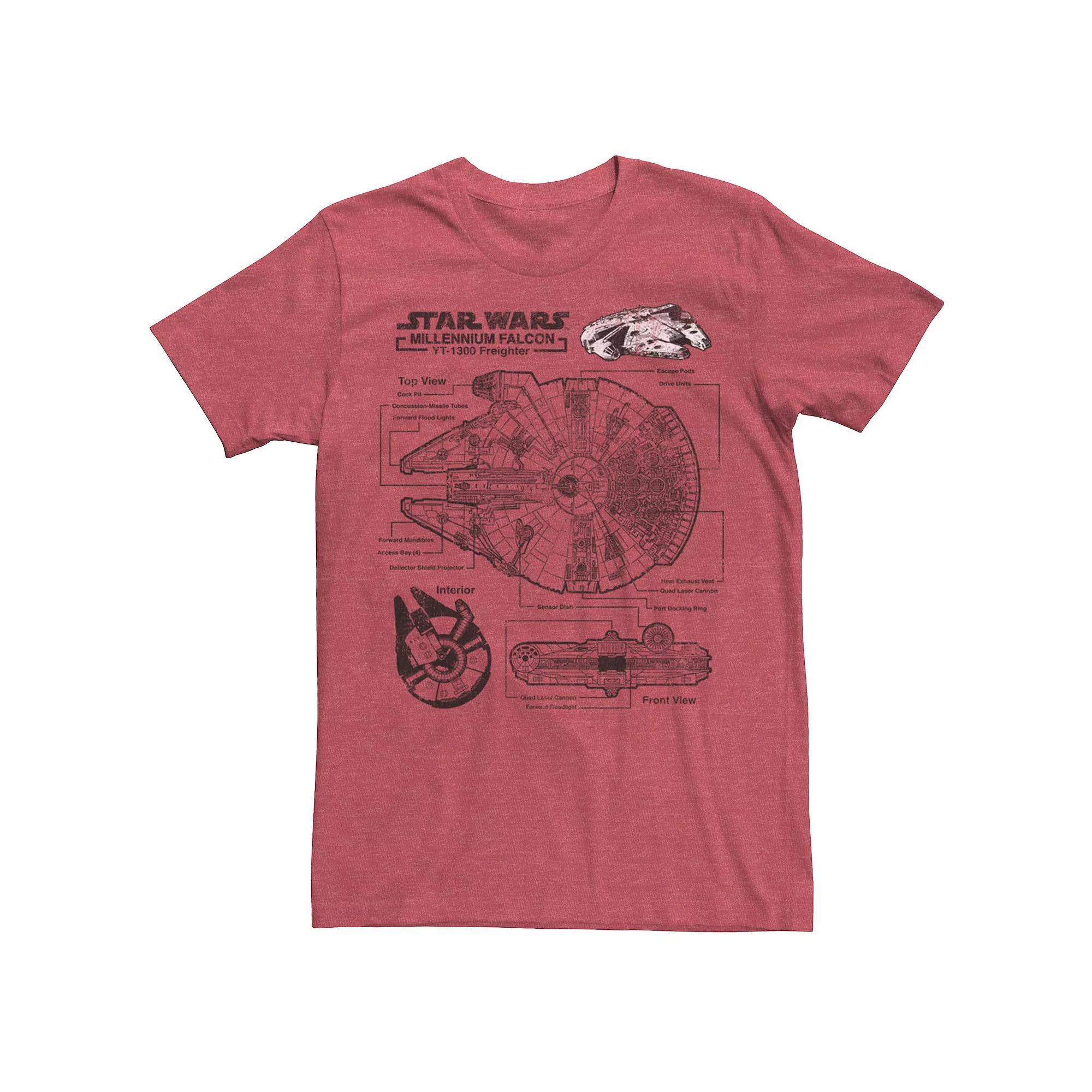 Men's Star Wars Map To The Galaxy Vintage Graphic Tee, Size: Medium, Navy Grey Product Image