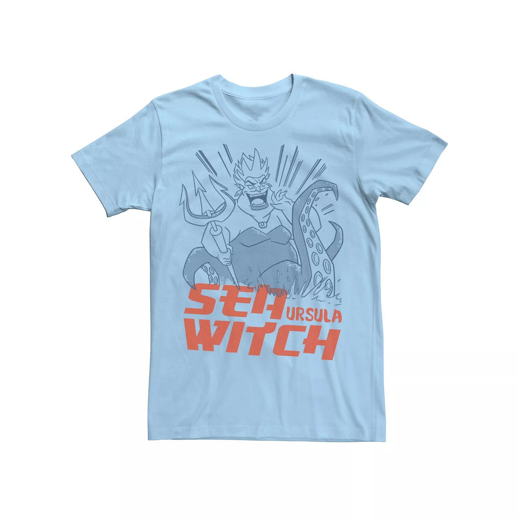 Men's Disney Villains Ursula Sea Witch Outline Tee, Size: XL, White Product Image