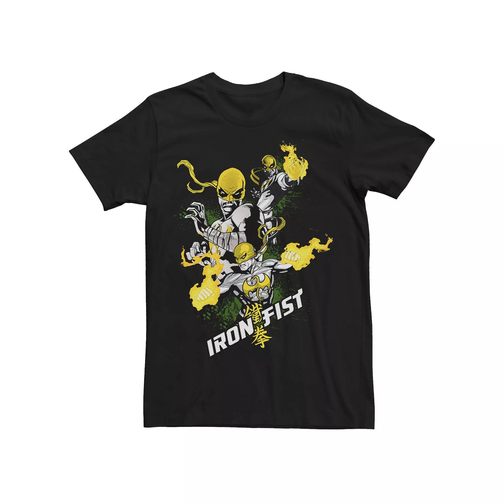 Men's Marvel Iron Fist Power Graphic Tee, Size: XL, Black Product Image