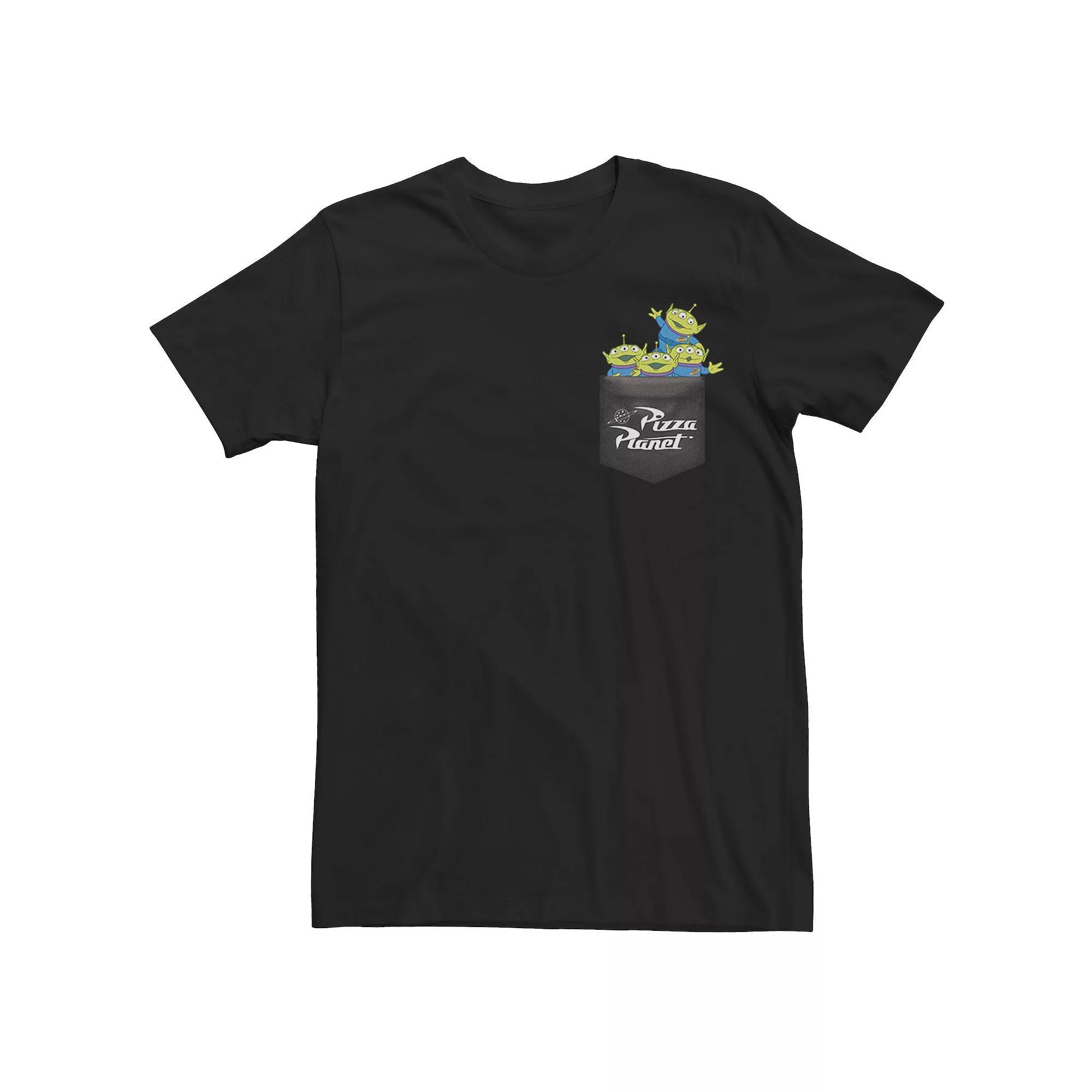 Disney / Pixar's Toy Story Men's Pizza Planet Aliens Pocket Graphic Tee, Size: XL, Black Product Image