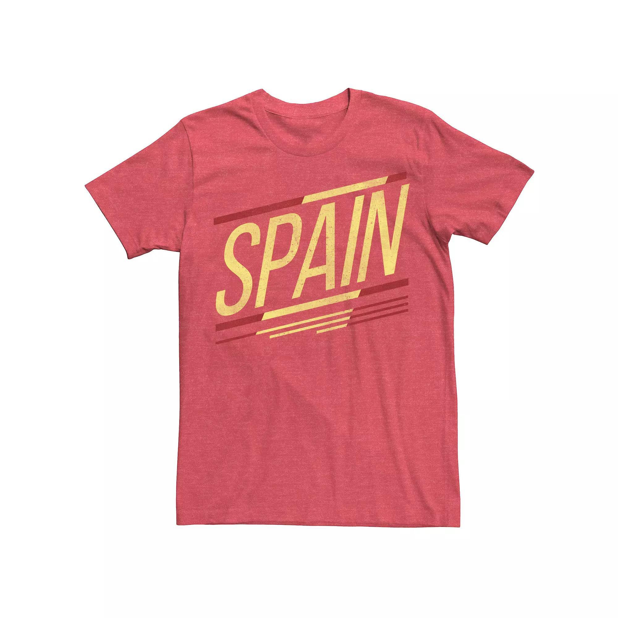 Men's Gonzales Spain Slanted Stripe Logo Tee, Size: XXL, Red Grey Product Image