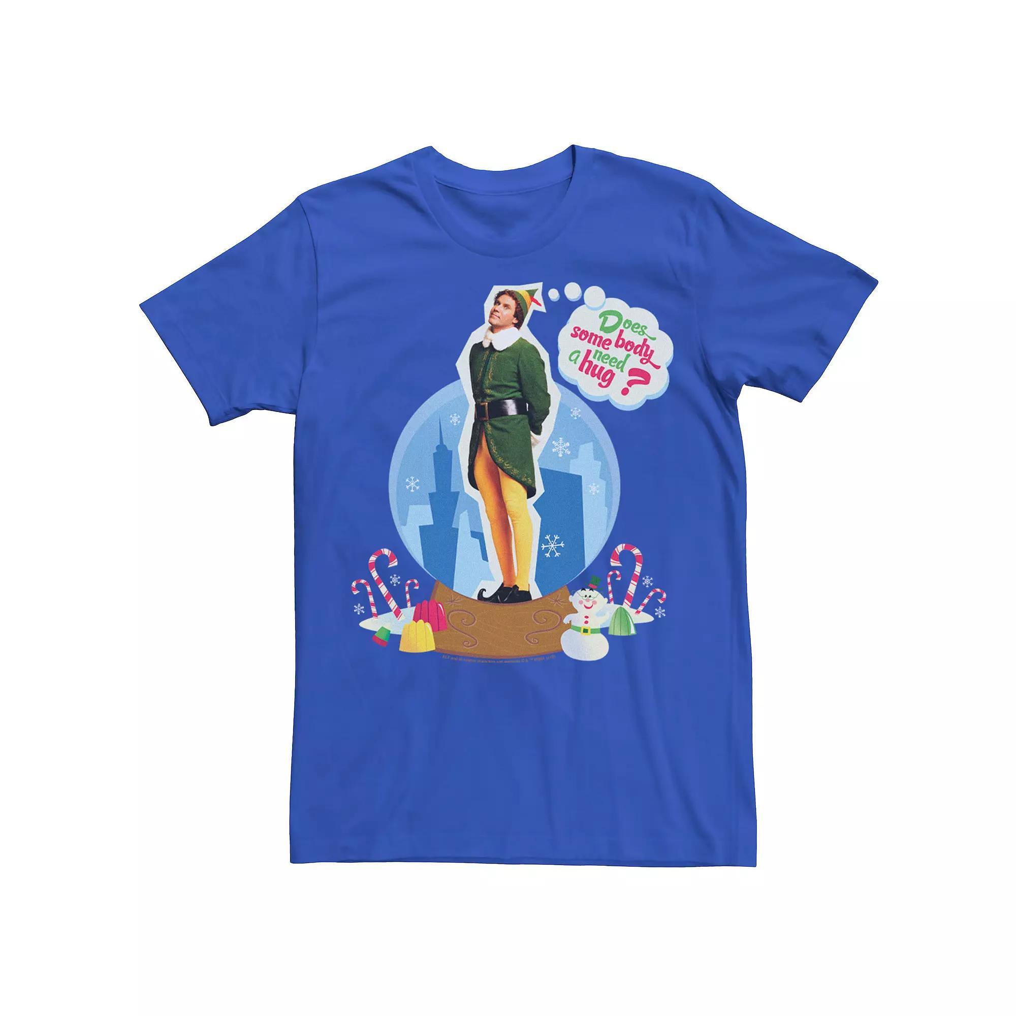 Men's Elf Buddy Do You Need A Hug Text Portrait Tee, Size: Small, Royal Product Image