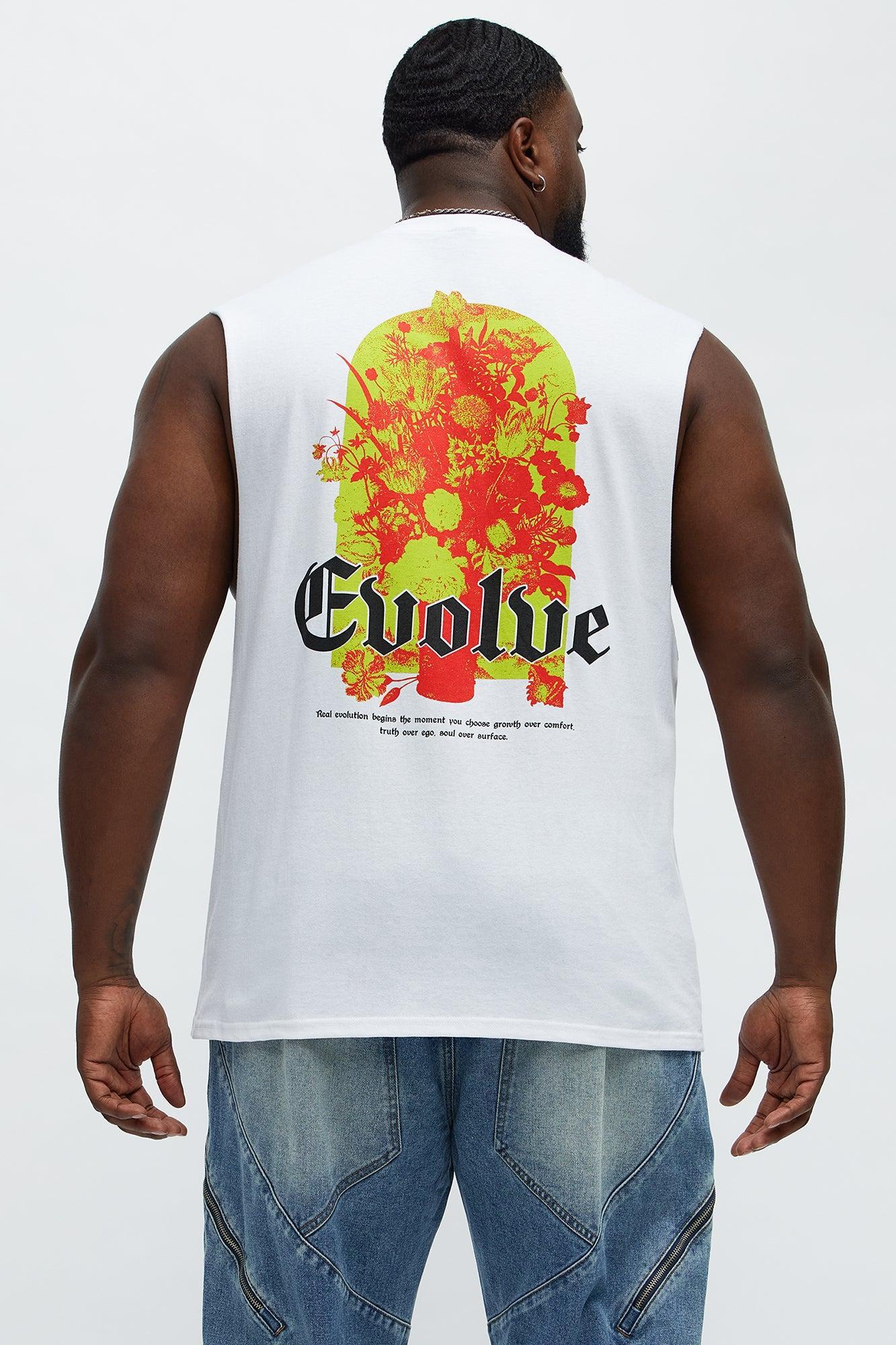 Evolve And Grow Muscle Tee - White Product Image